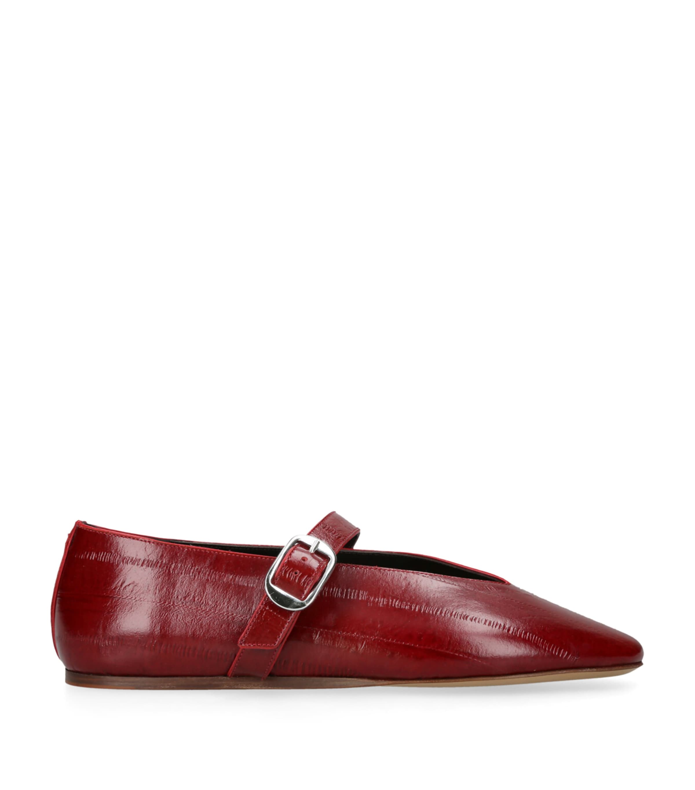 Patent Leather Stella Flats RED/DARK Image 1