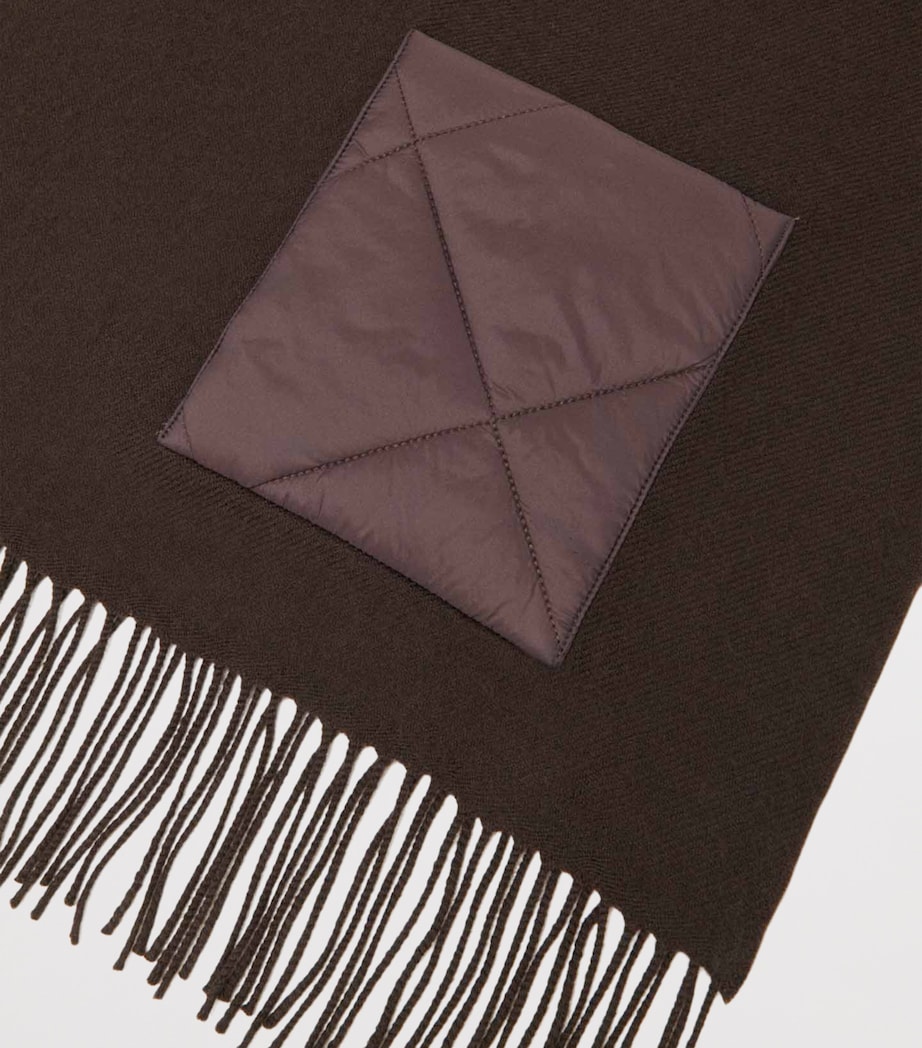 Maje Wool Hooded Scarf Brown Image 2