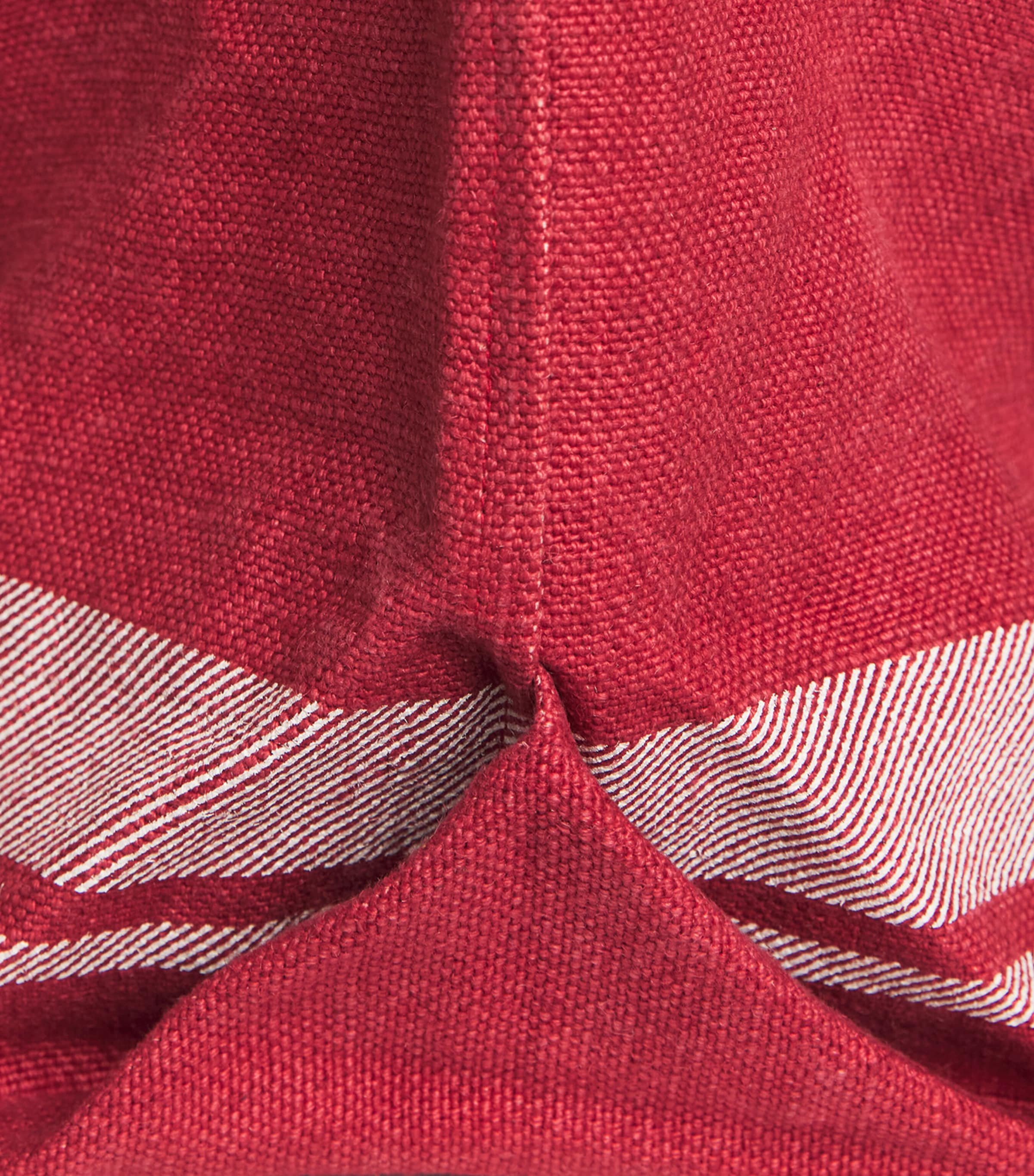 Harrods Jute Stripe Shopper Bag Red Image 3