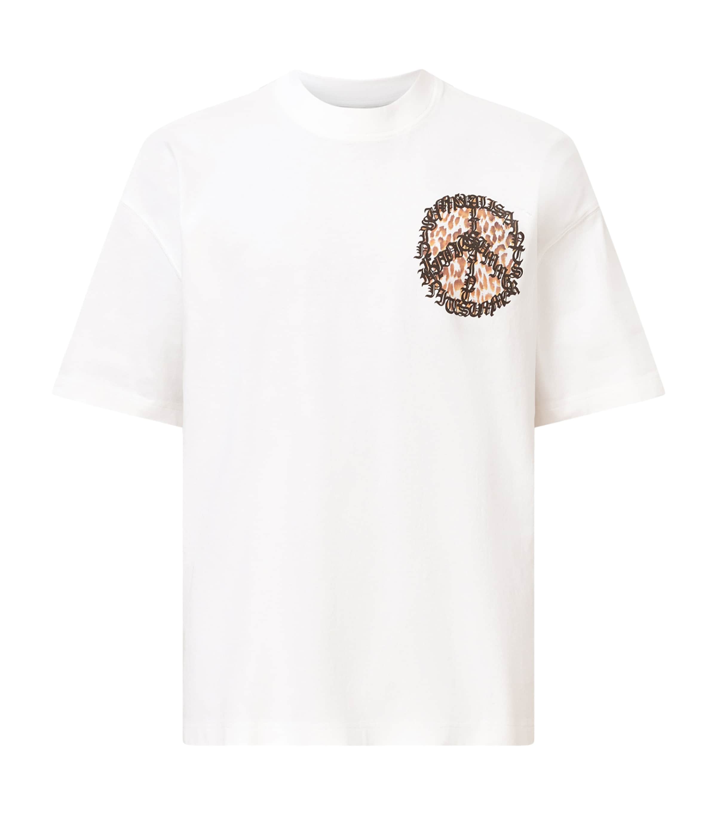 Allsaints Mens Chalk White Incessant Oversized Cotton-jersey T-shirt Xs In White