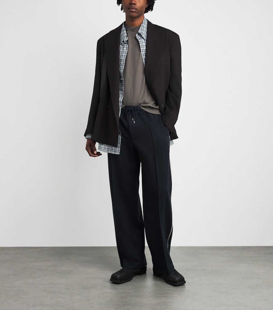 System Mens Knitted T-Shirt Taupe Grey Image 2