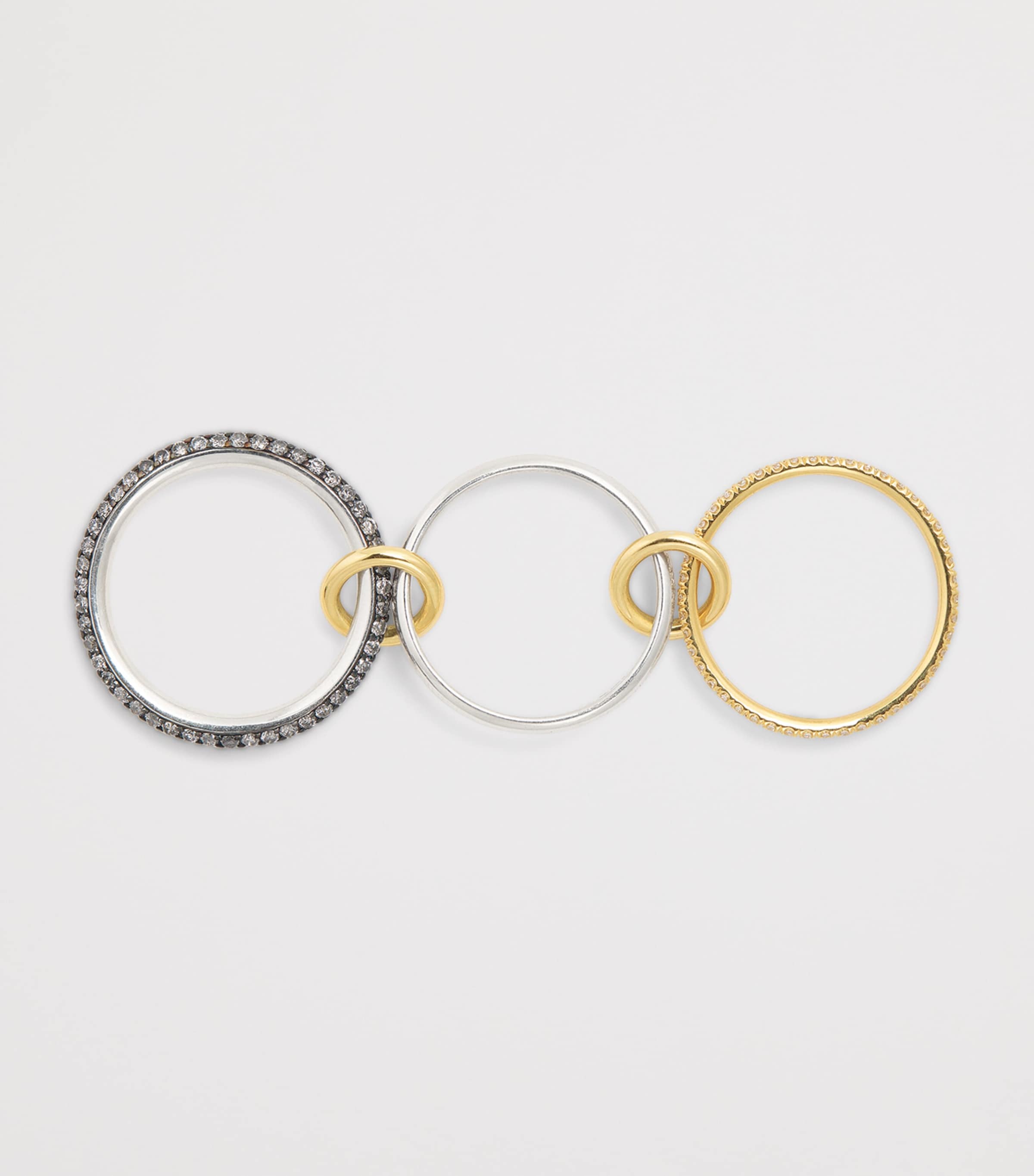 Mixed Gold and Diamond Scorpio Ring STERLING SILVER Image 3