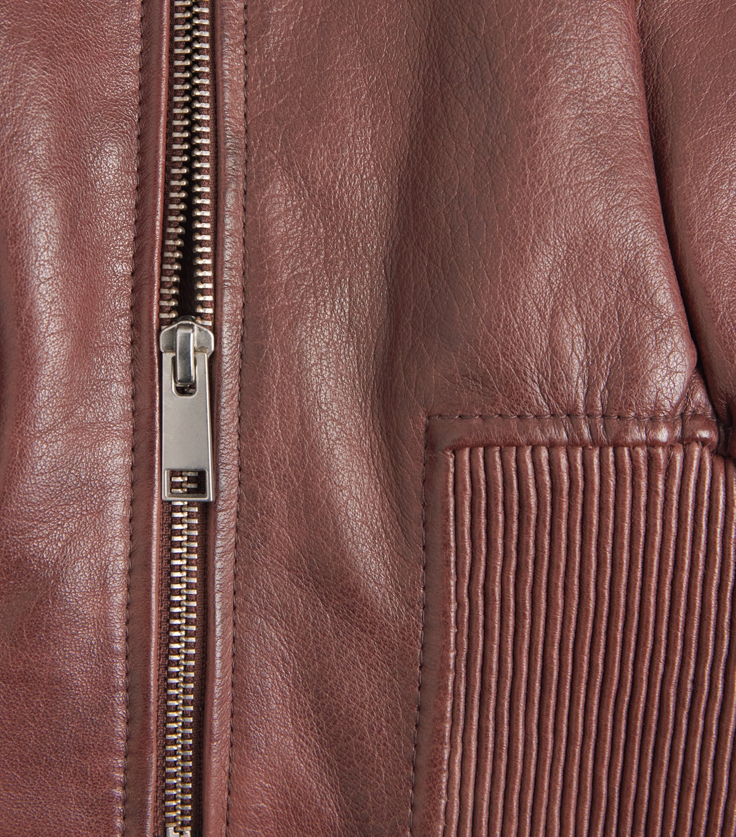 Dario Leather Jacket BROWN Image 6