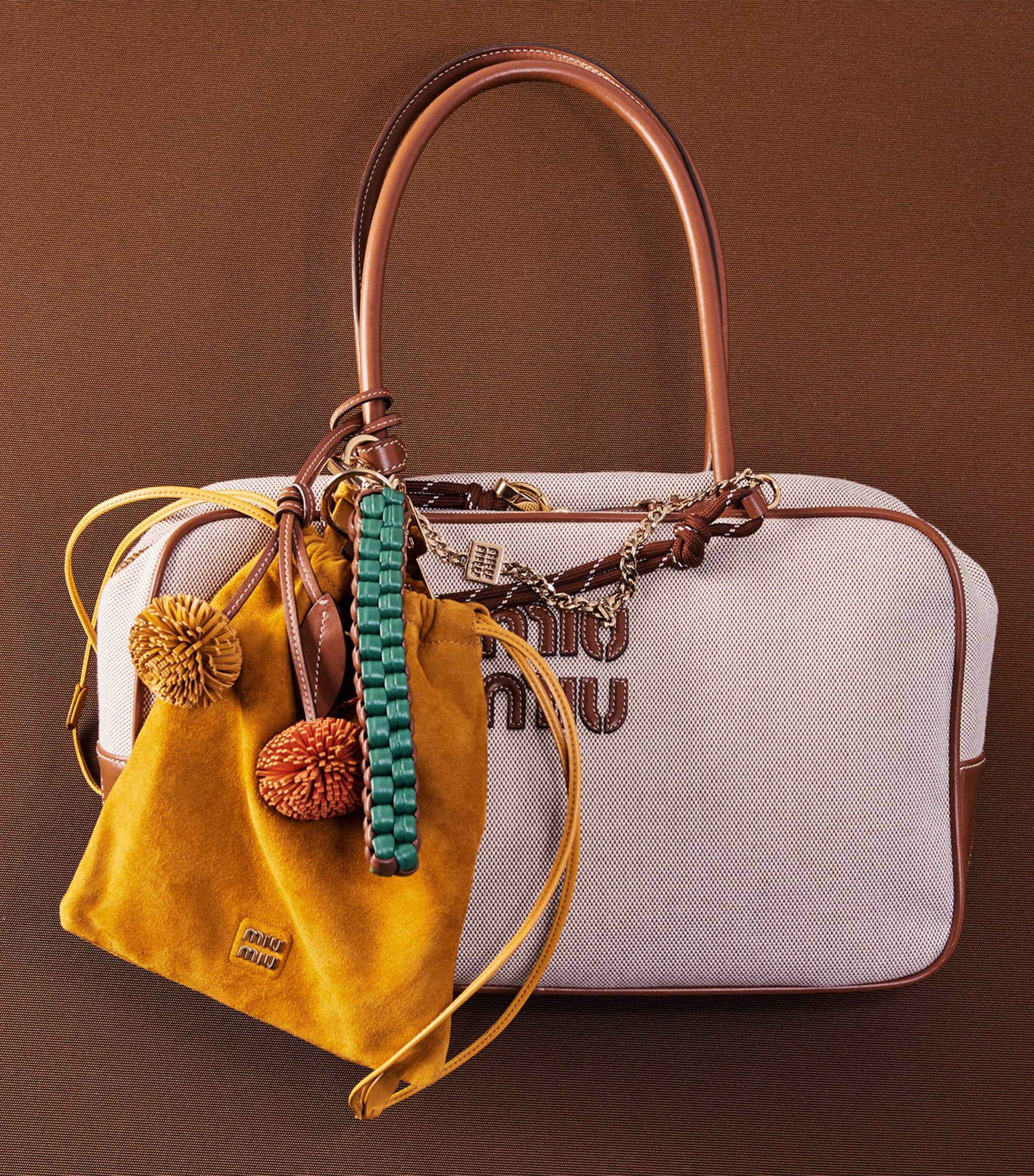 Miu Miu Brown Suede Pouch | Harrods UK