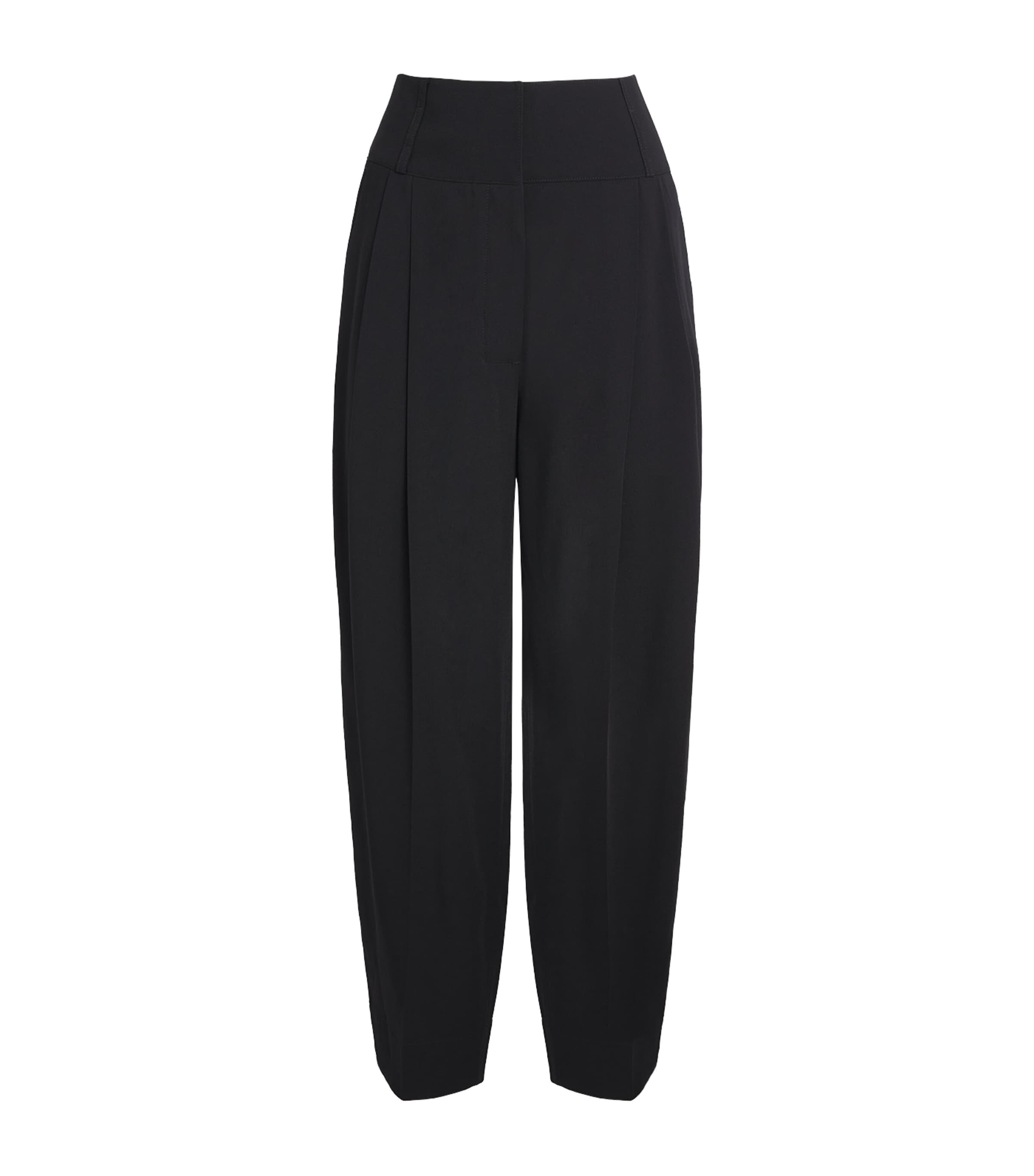 Toteme Womens Pleated Balloon Trousers Black Image 1