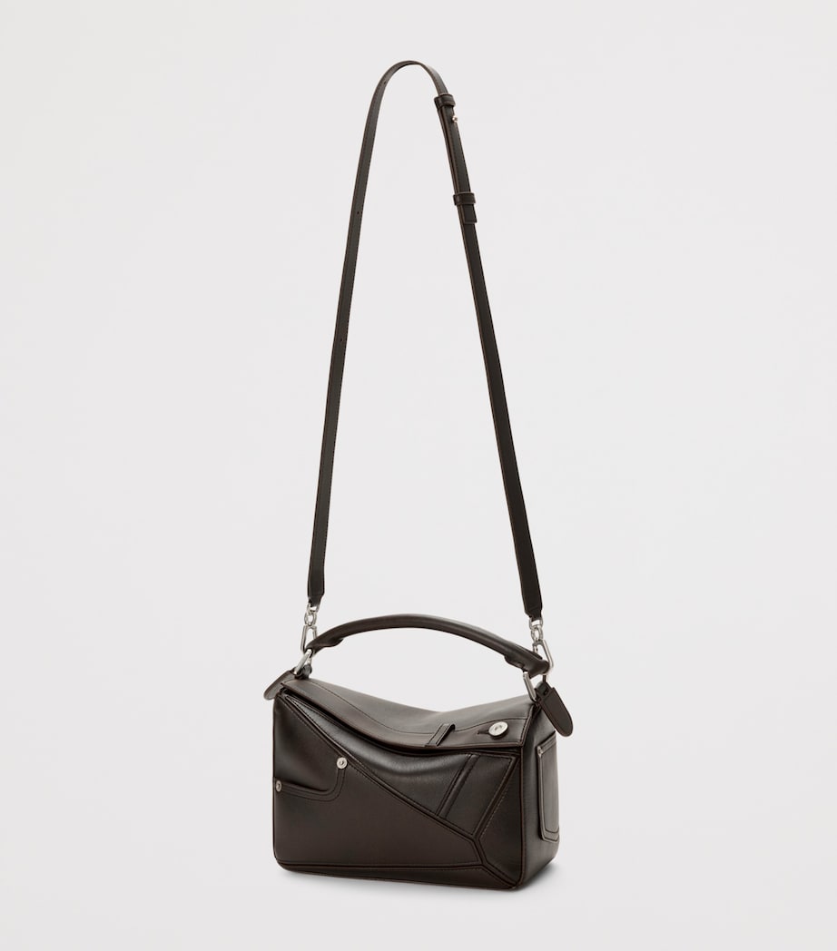 Small Calfskin Puzzle Panta Top-Handle Bag VINTAGE BROWN Image 8