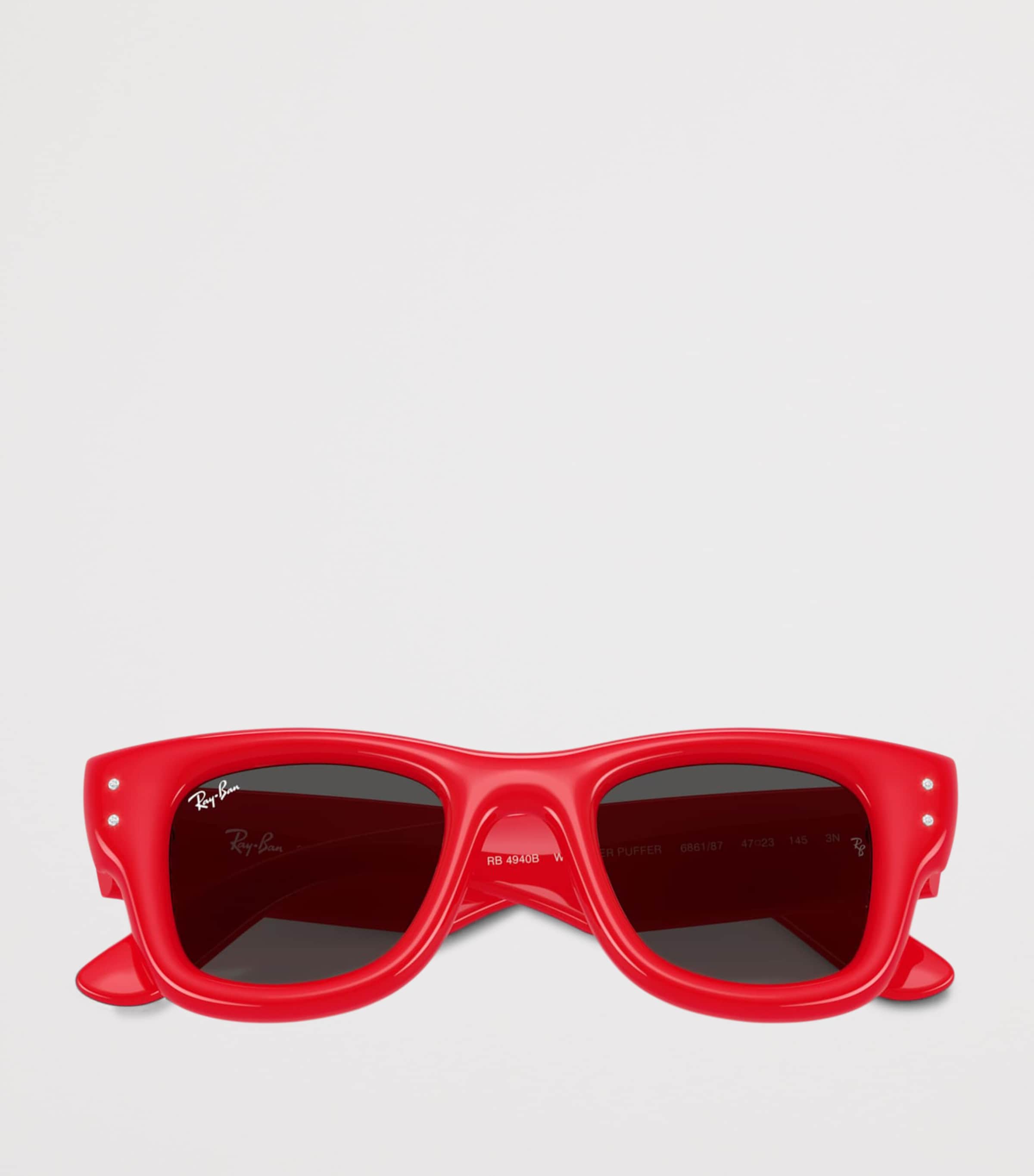 Ray-Ban Puffer Crystal Edition Wayfarer Sunglasses Red Image 5
