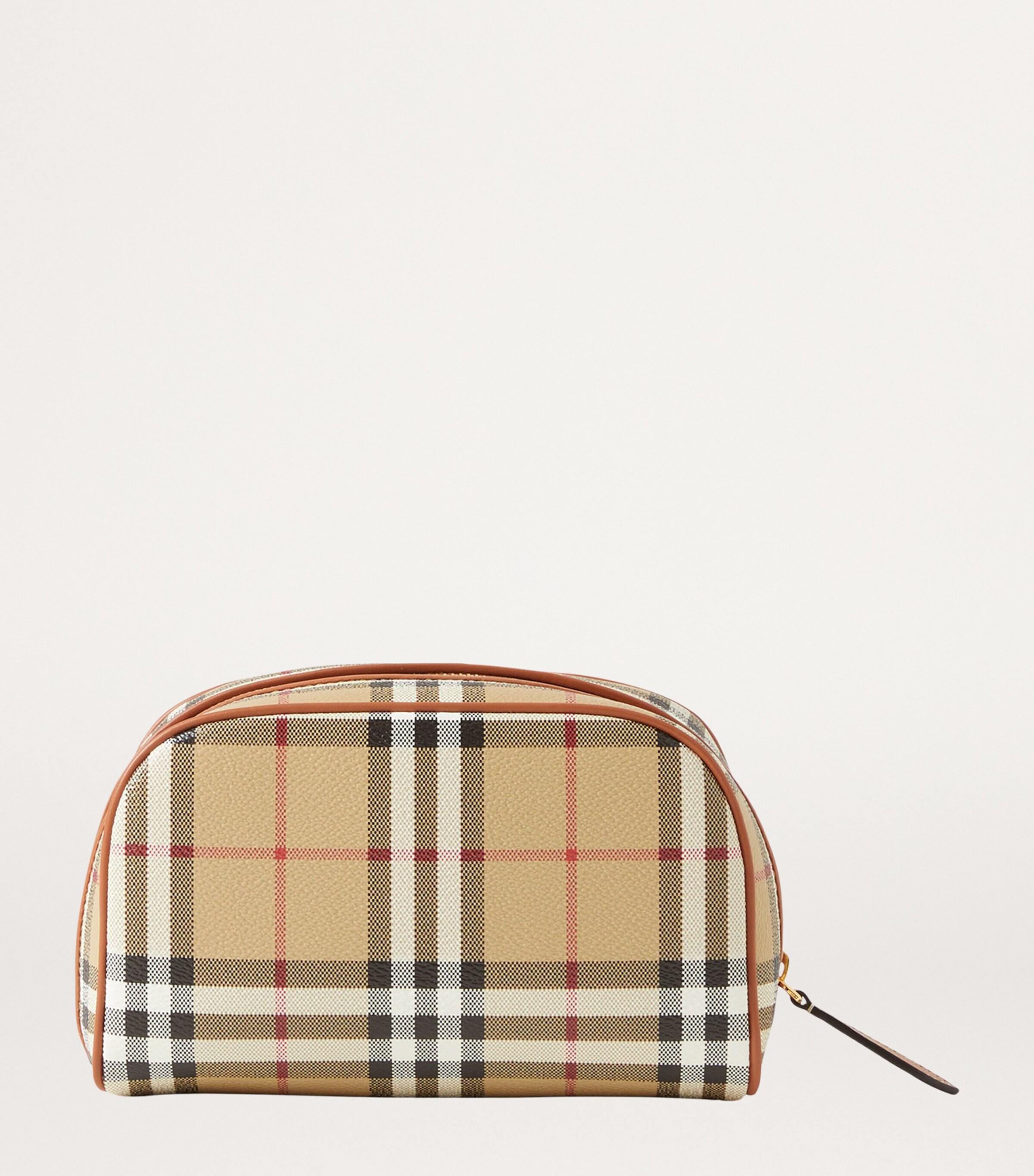 Burberry Small Check Wash Bag Archive Beige Image 3