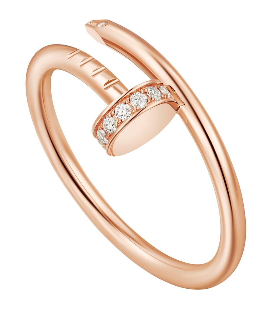 Cartier Rose Gold and Diamond Juste Un Clou Ring Harrods UK