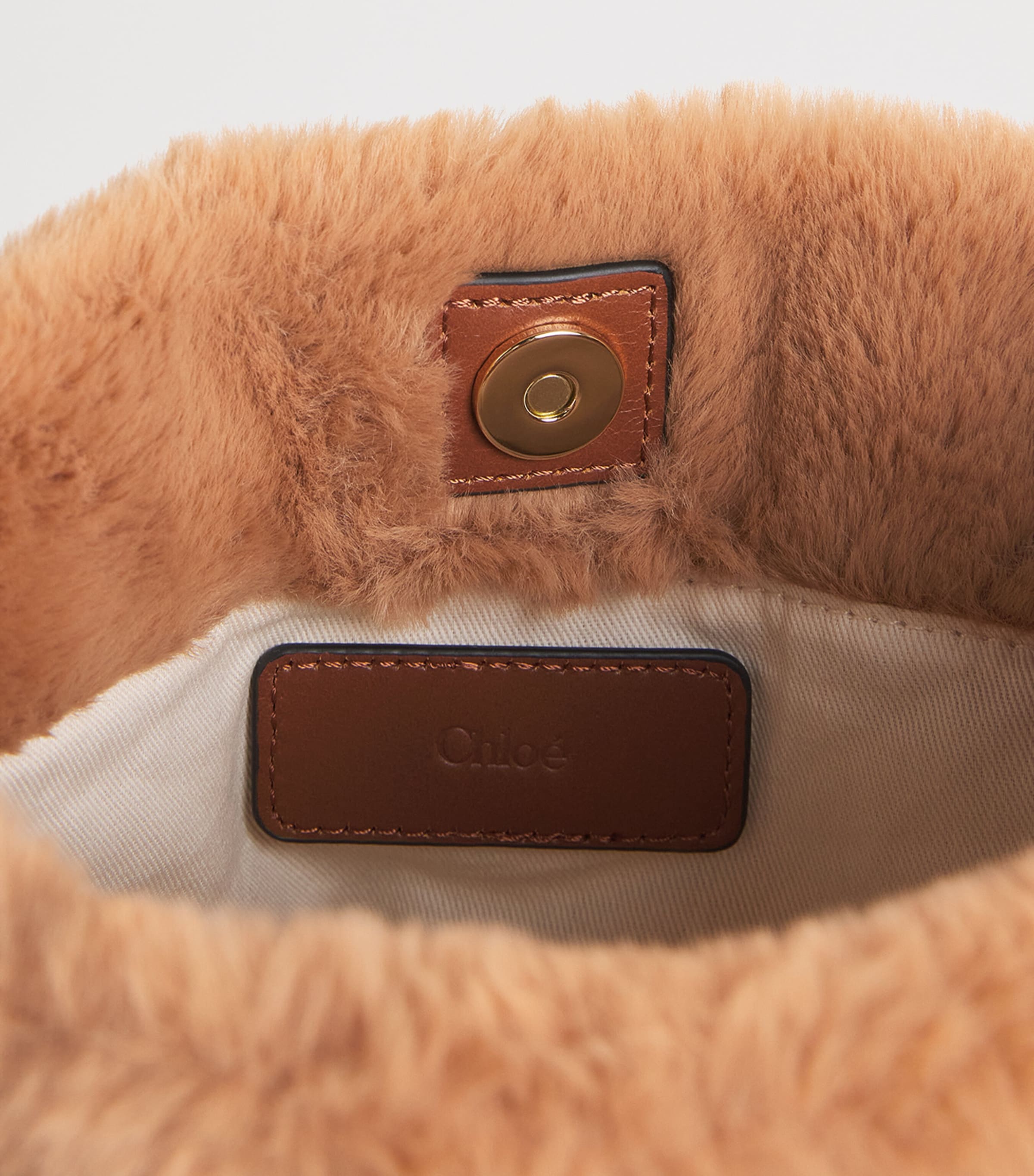 Chloé Kids Faux Fur Tote Bag Thrush Image 3