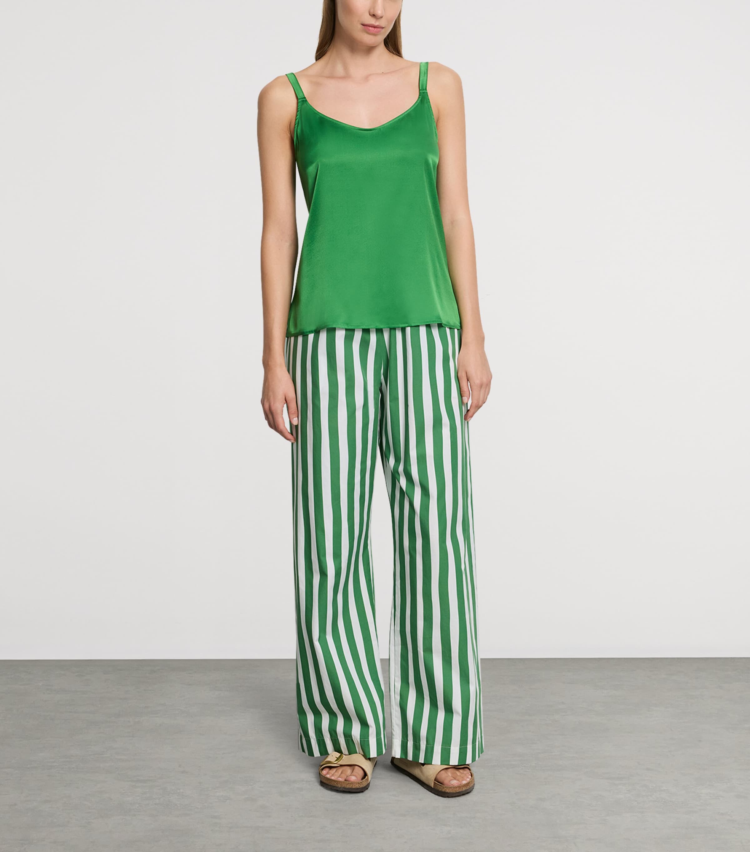 Hanro Womens x Charlotte Adam Silk-Blend Camisole Branch Green Image 4