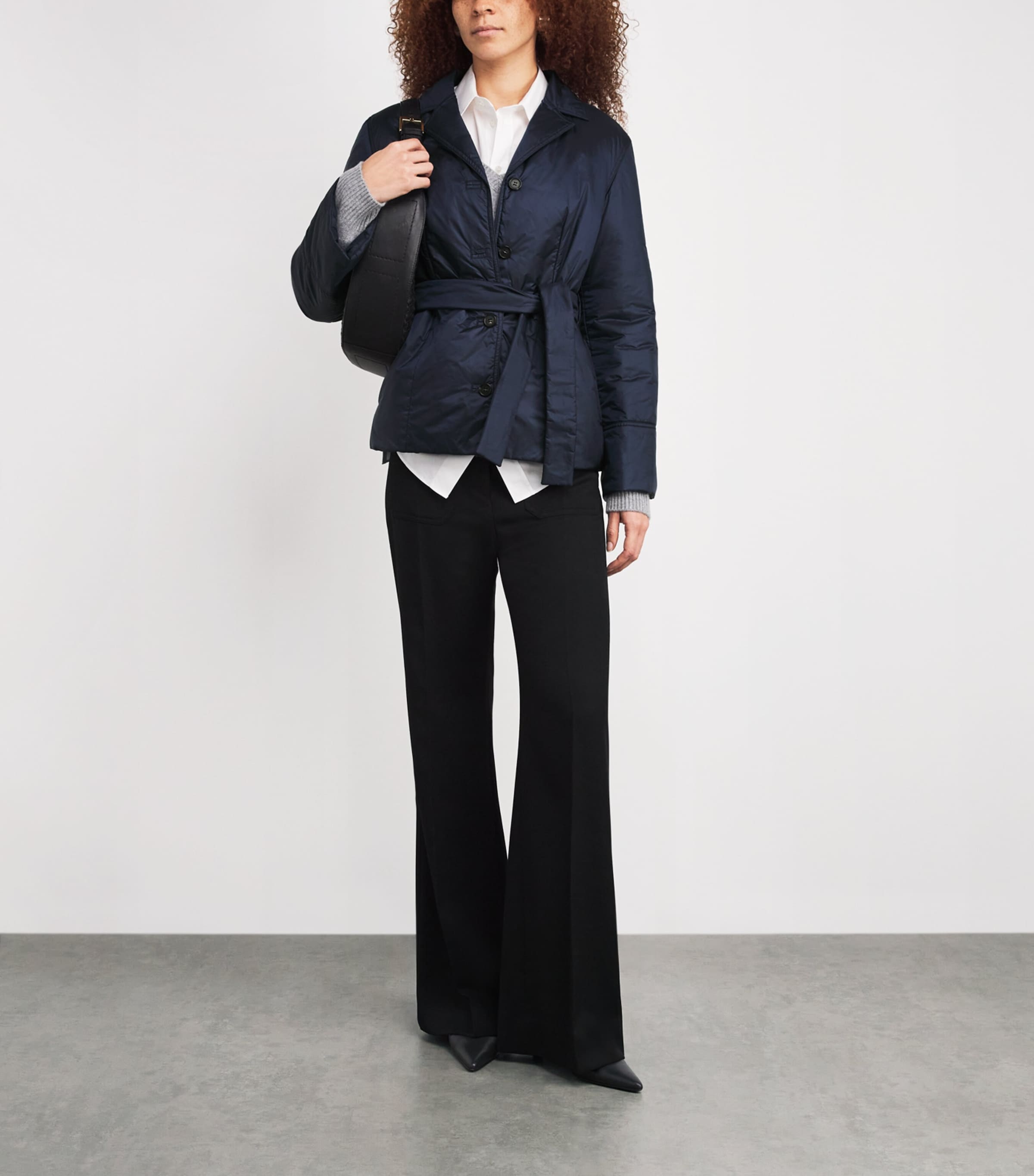 Padded Belted Jacket 012 MIDNIGHT BLUE Image 2