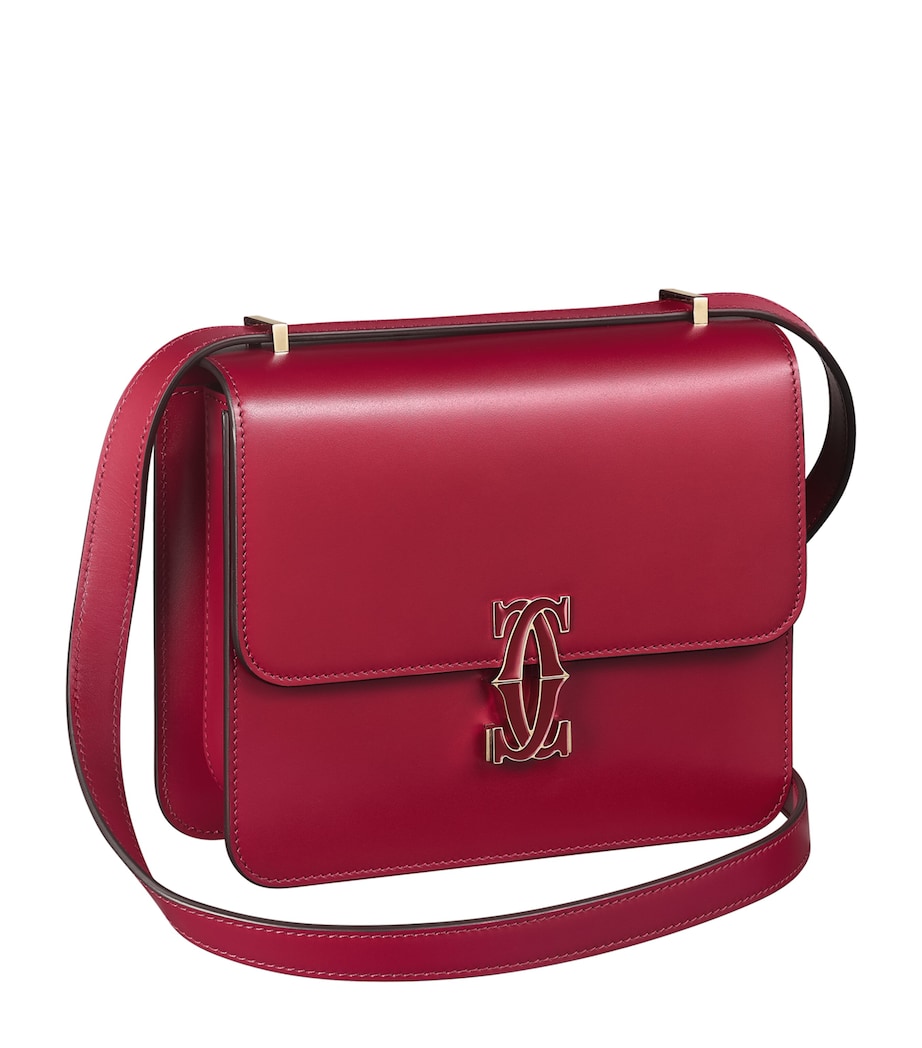 Mini Leather C de Cartier Shoulder Bag CHERRY RED Image 1