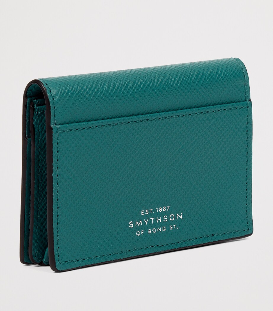 Smythson Panama Leather Card Case Petrol Image 3