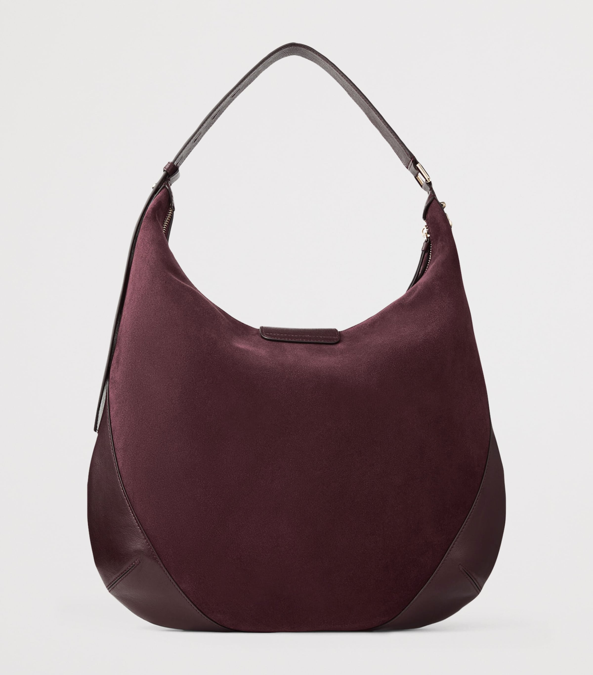 Jimmy Choo Womens Medium Suede Bar Shoulder Bag Deep Merlot/deep Mer Image 4