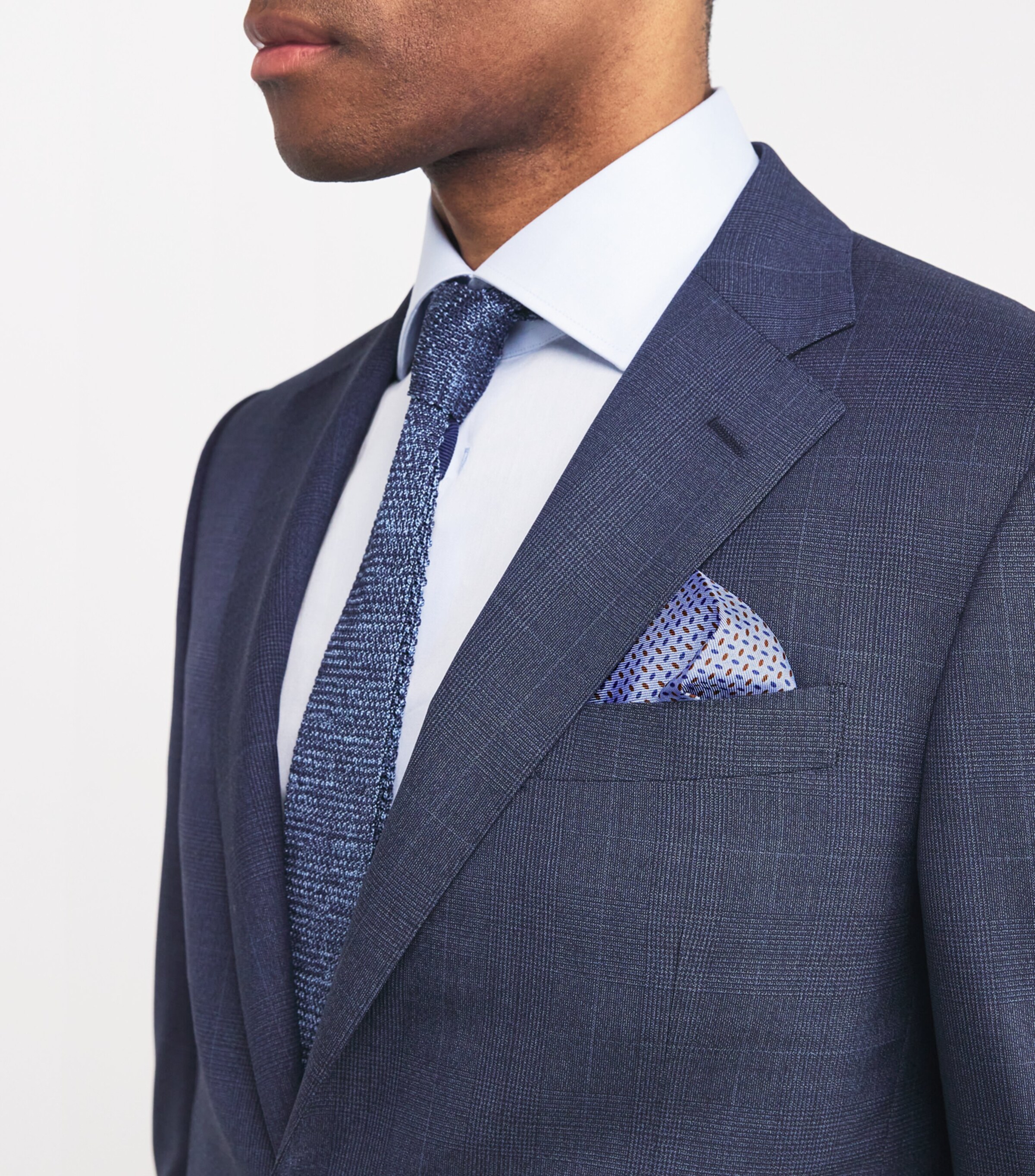 Silk Printed Pocket Square 009 SKY BLUE Image 2