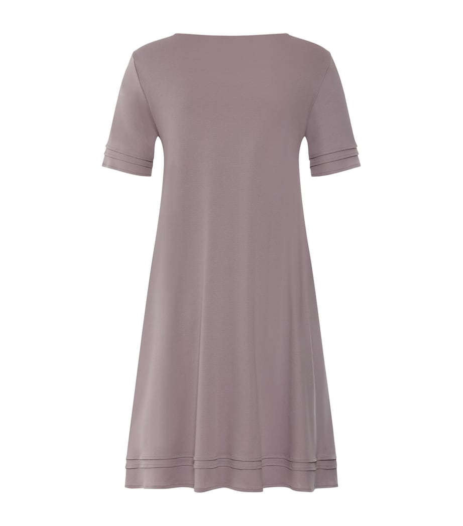 Hanro Womens Cotton Pilar Nightdress Stormy Rose Image 3