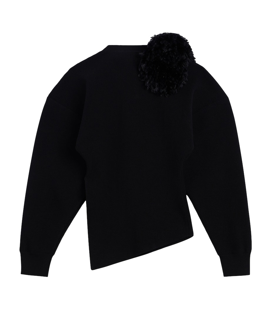 Givenchy Womens Wool Asymmetric Sweater Image 4