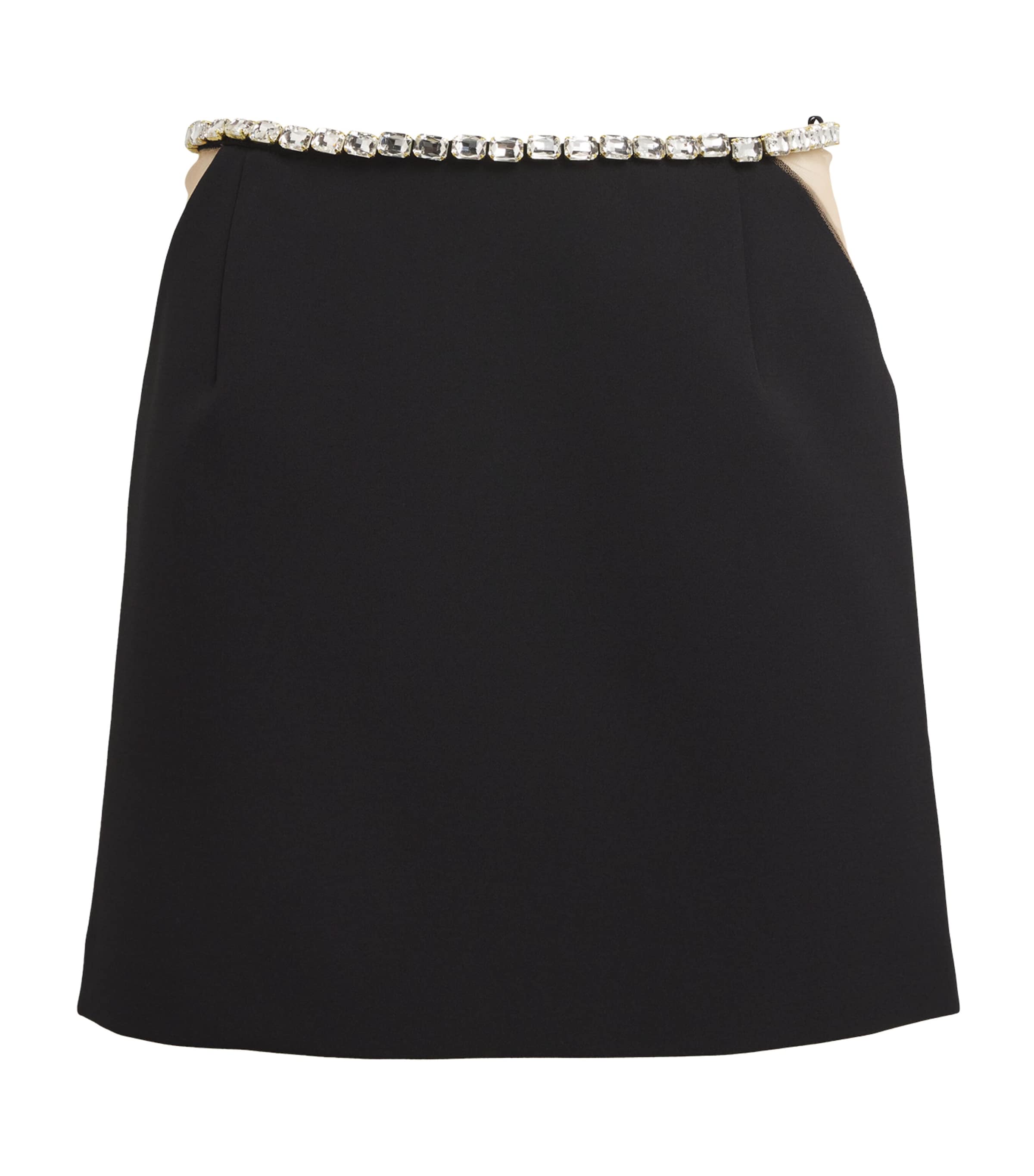 Sandro Crystal-waist Mini Skirt In Black