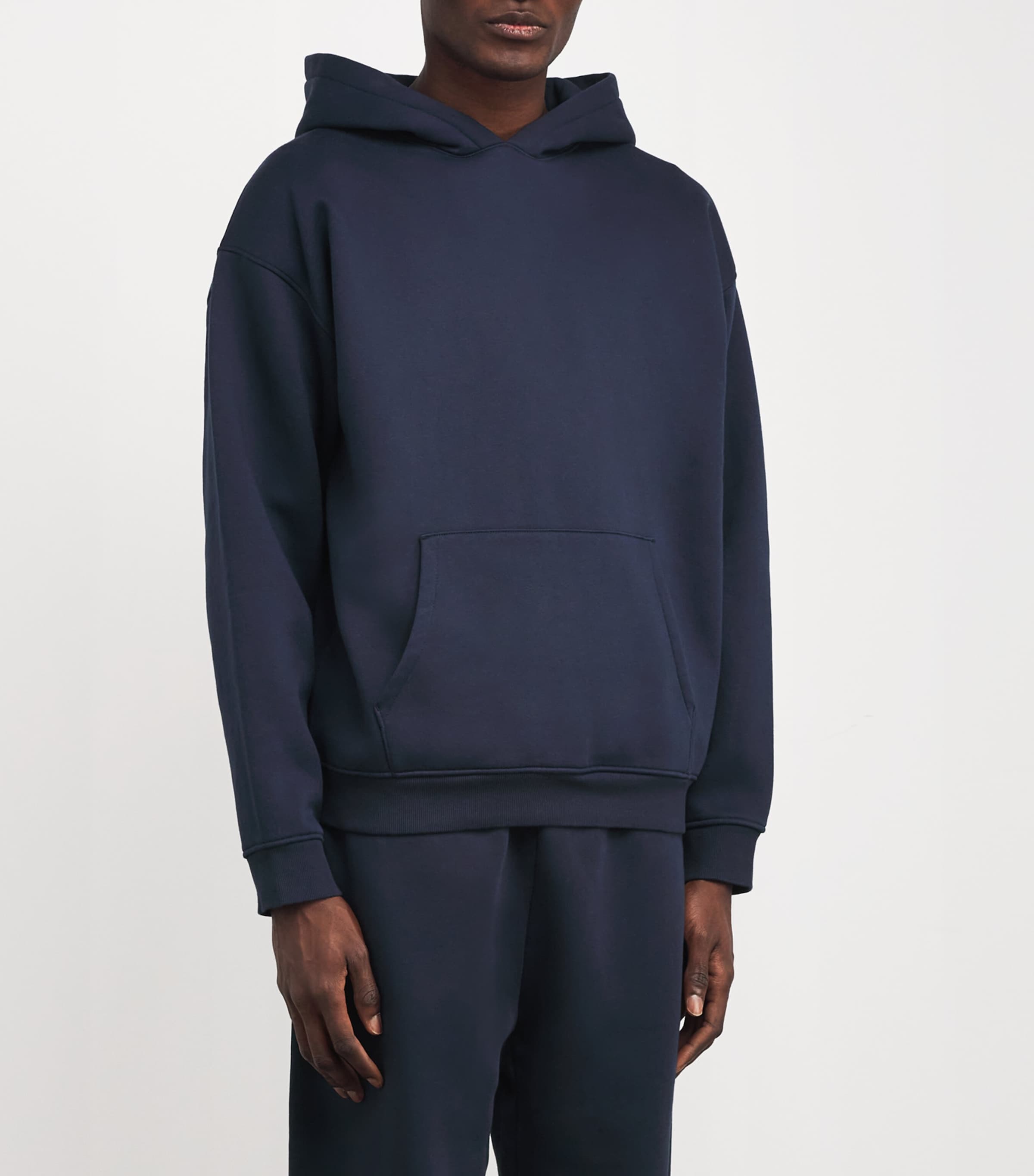 Fleece Lounge Relaxed Hoodie NAVY Image 3