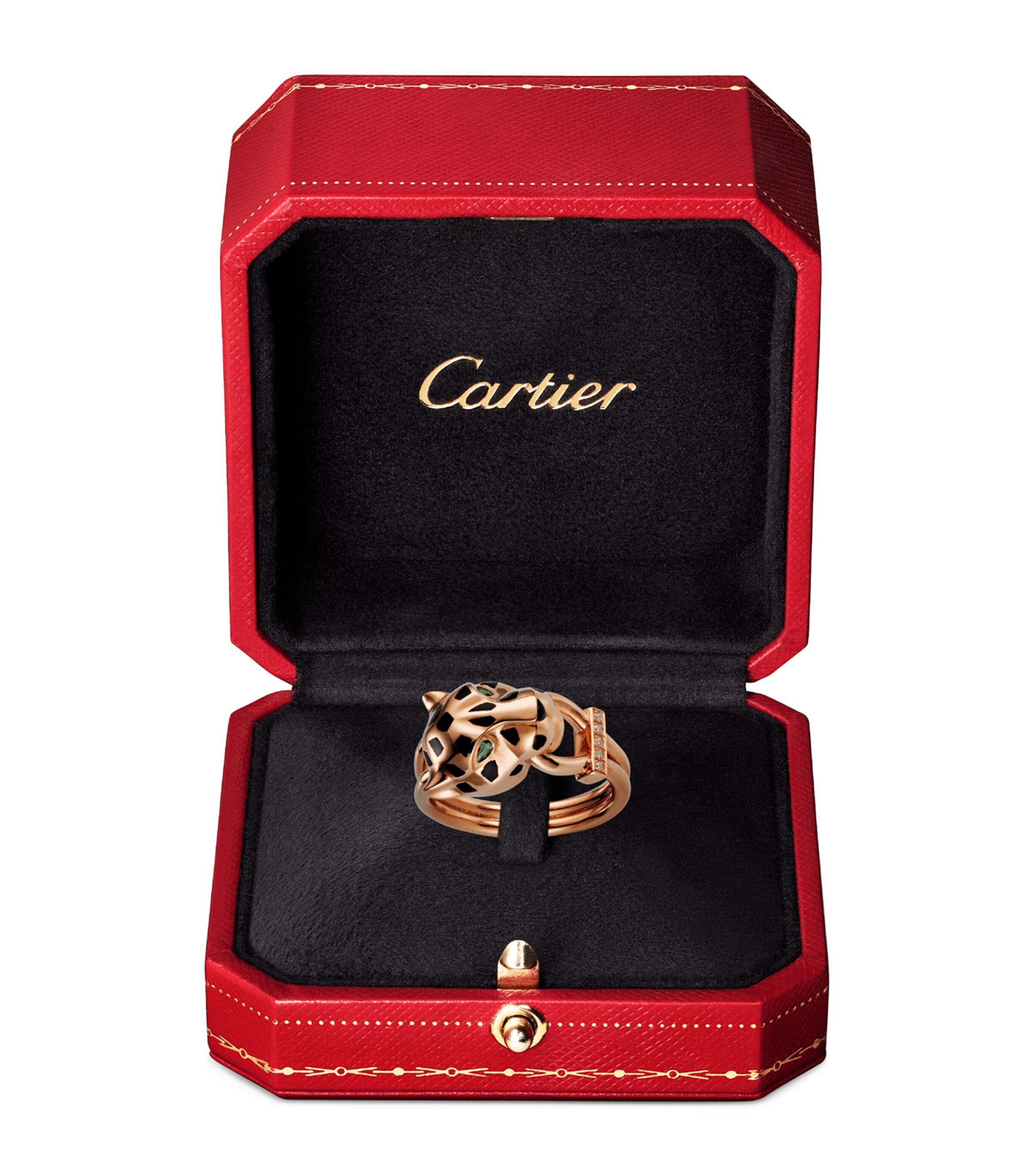 Rose Gold, Diamond, Tsavorite and Onyx Panthère de Cartier Ring ROSE GOLD Image 7