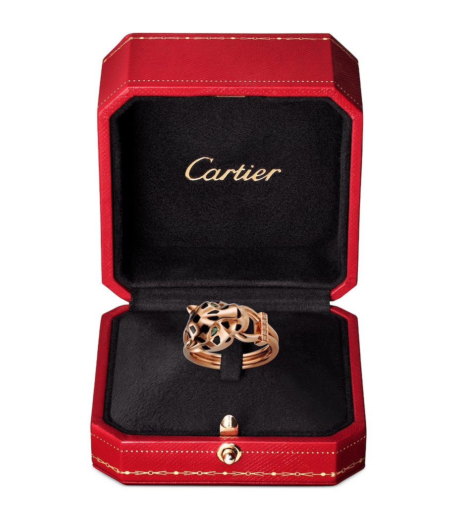 Rose Gold, Diamond, Tsavorite and Onyx Panthère de Cartier Ring ROSE GOLD Image 7