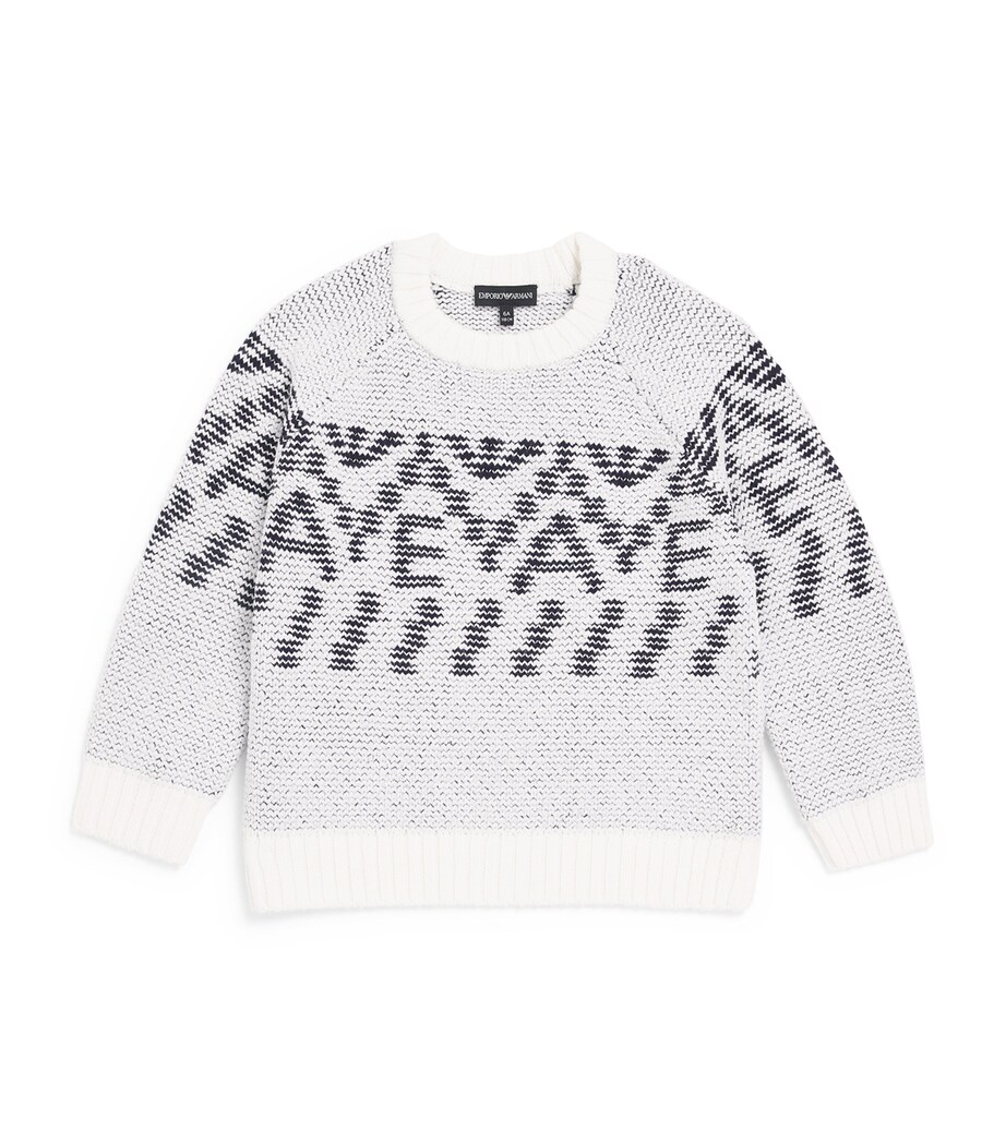 Emporio Armani Kids Jacquard Sweater (4-16 Years) Fant.blu Image 1