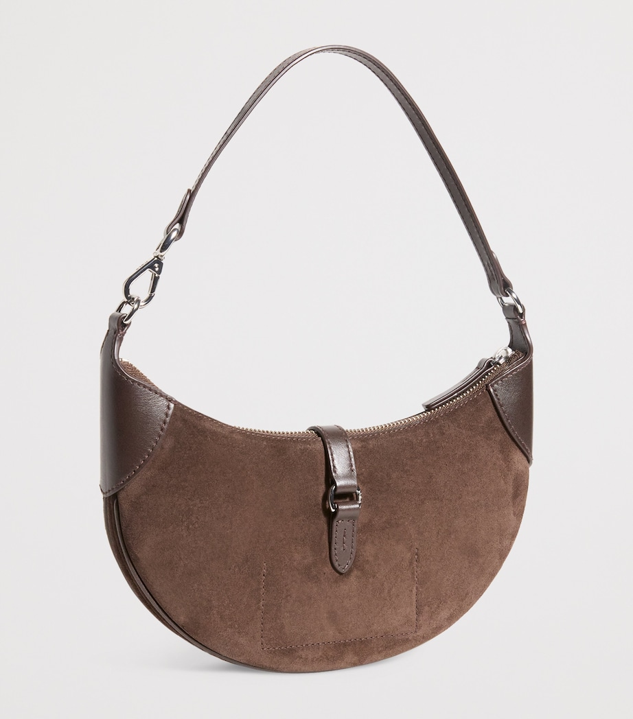 Mini Suede ID Shoulder Bag CHOCOLATE Image 3
