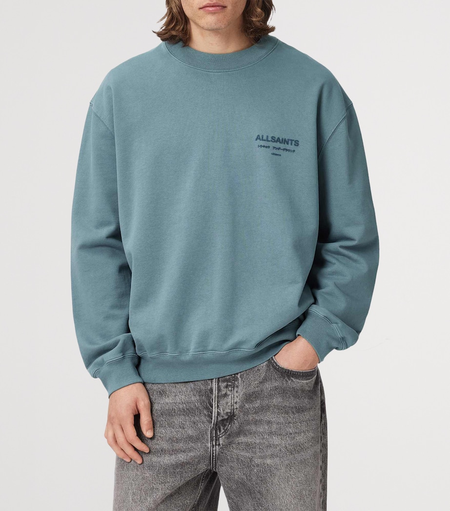 AllSaints Mens Xander Sweatshirt Lunar Blue Image 3