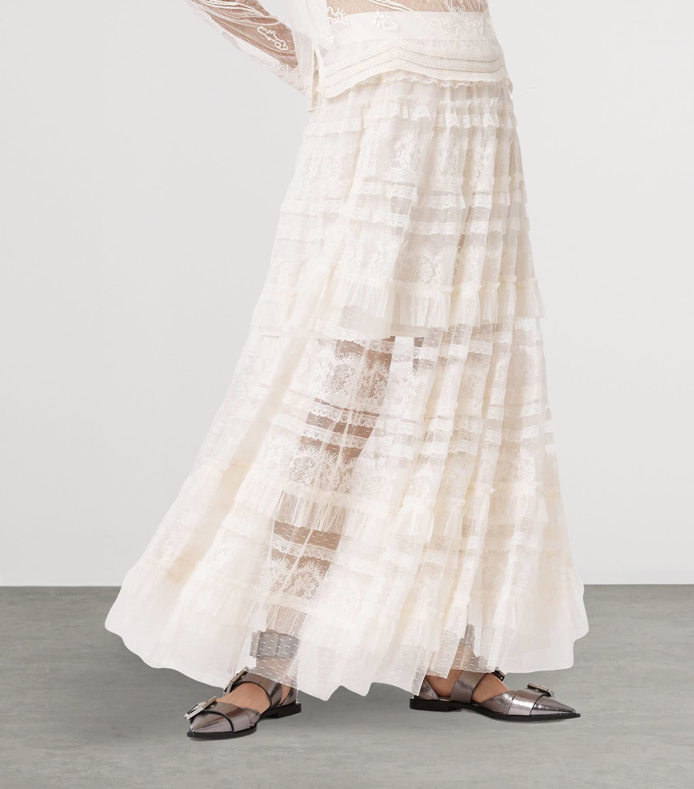 Tulle Arlea Maxi Skirt ANTIQUE WHITE Image 4