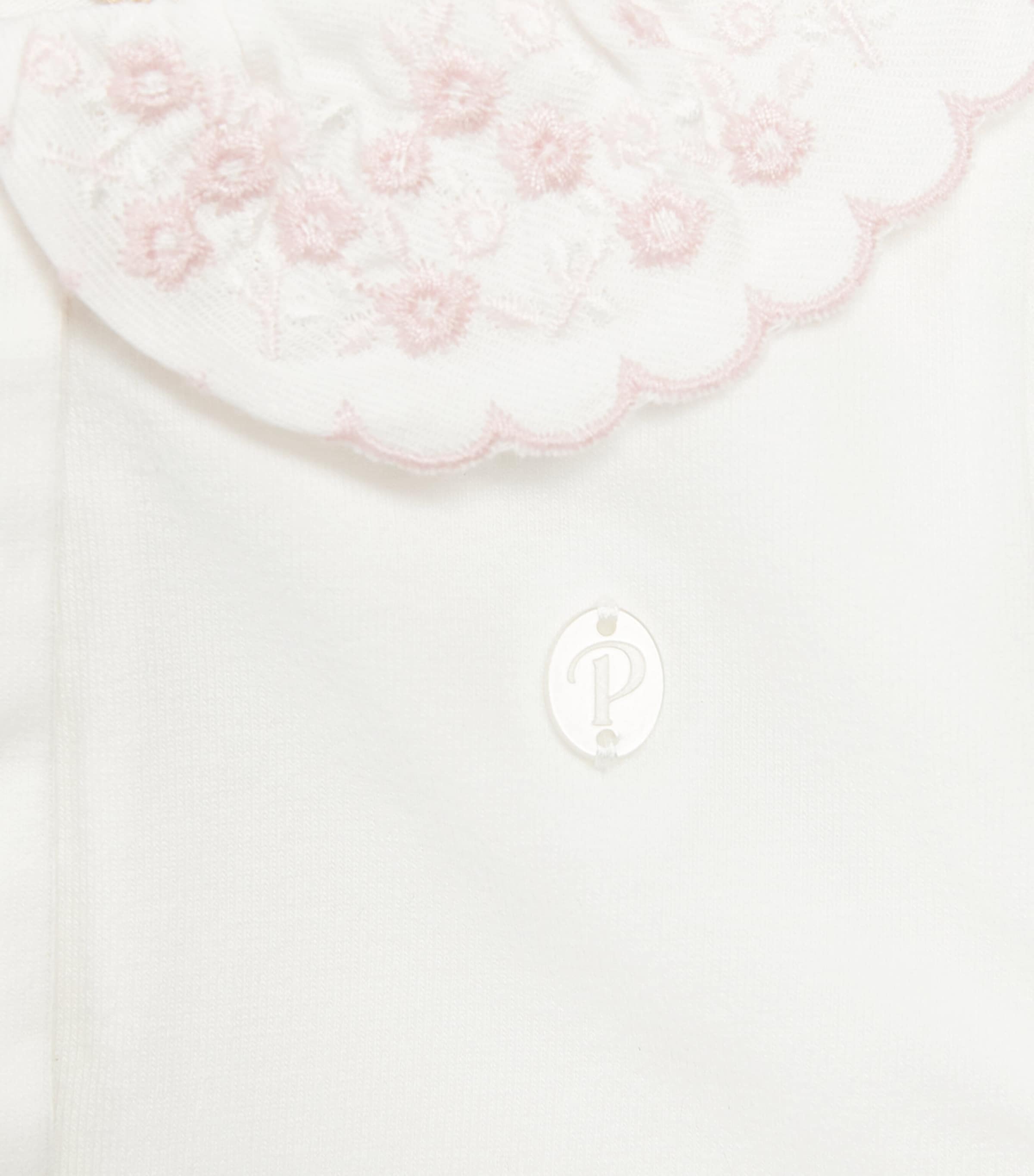 Patachou Embroidered-Collar Bodysuit (0-24 Months) Ecru Image 3
