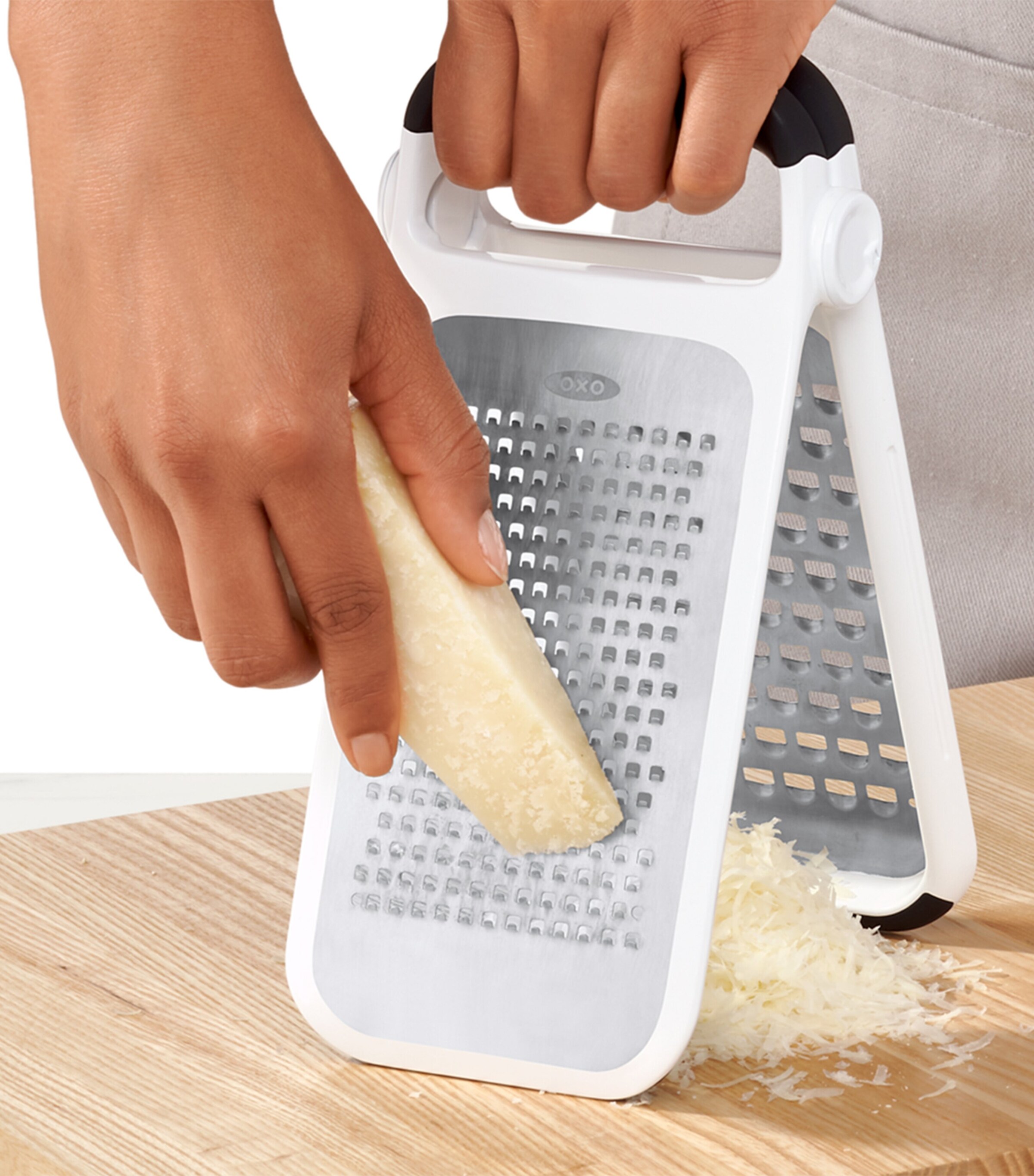 Good Grips Etched Two-Fold Grater WHITE/BLACK/SILVER Image 5