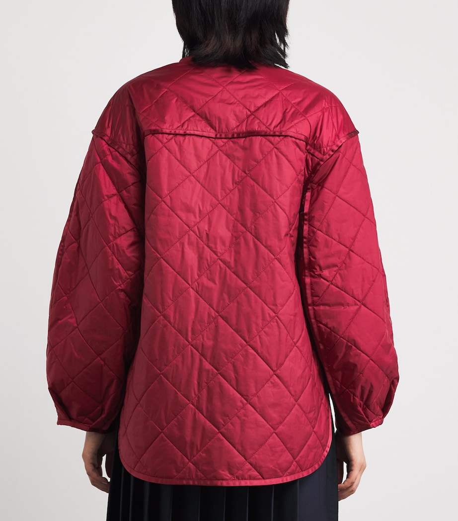 Mmlspiga Quilted Jacket 056 DARK RED Image 4