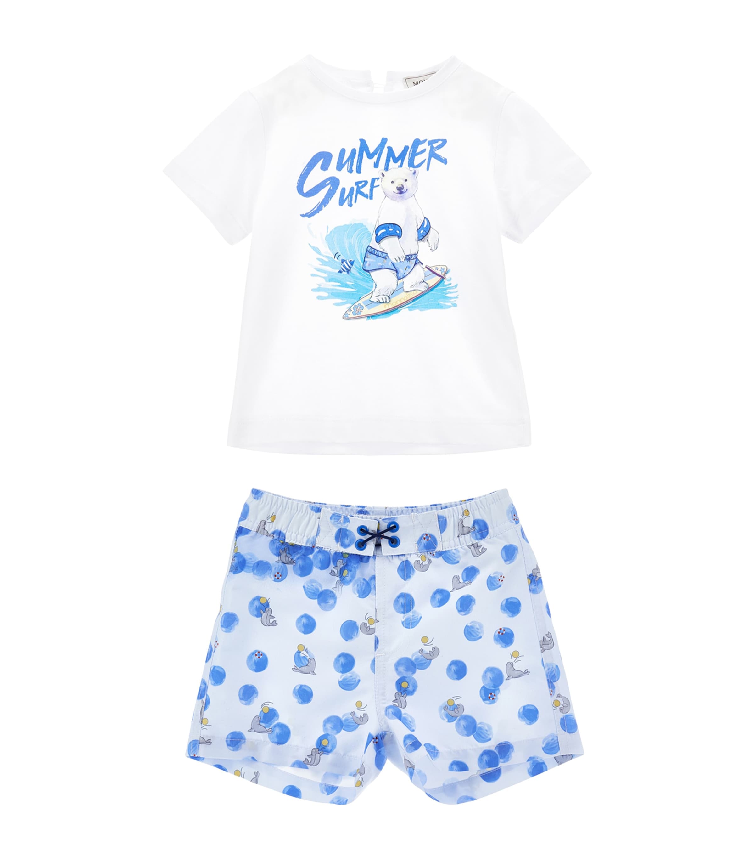 Monnalisa Cotton T-shirt And Bermuda Shorts Set