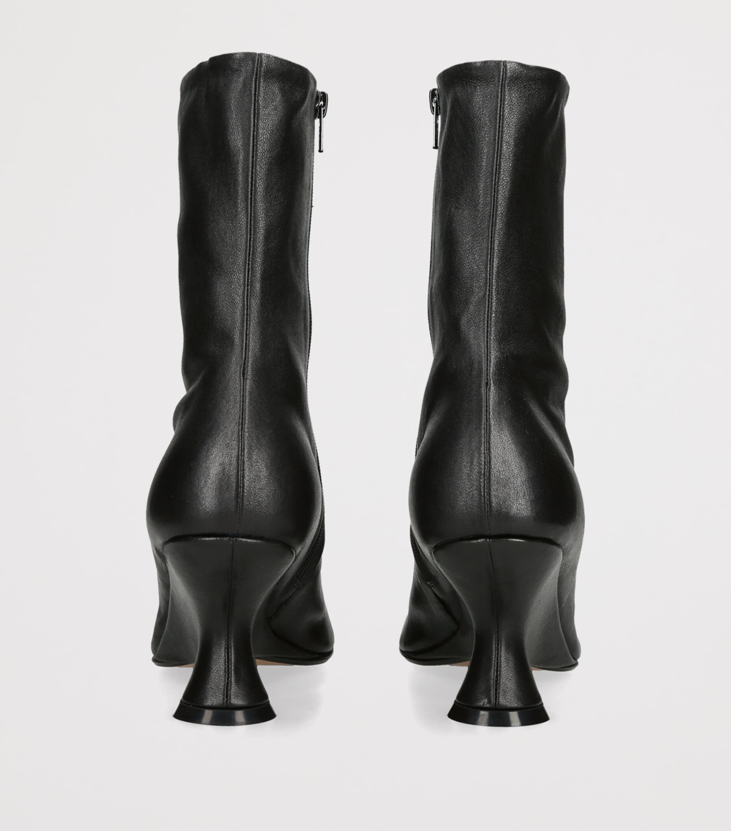 DRIES VAN NOTEN Leather Ankle Boots 60 Black Image 5