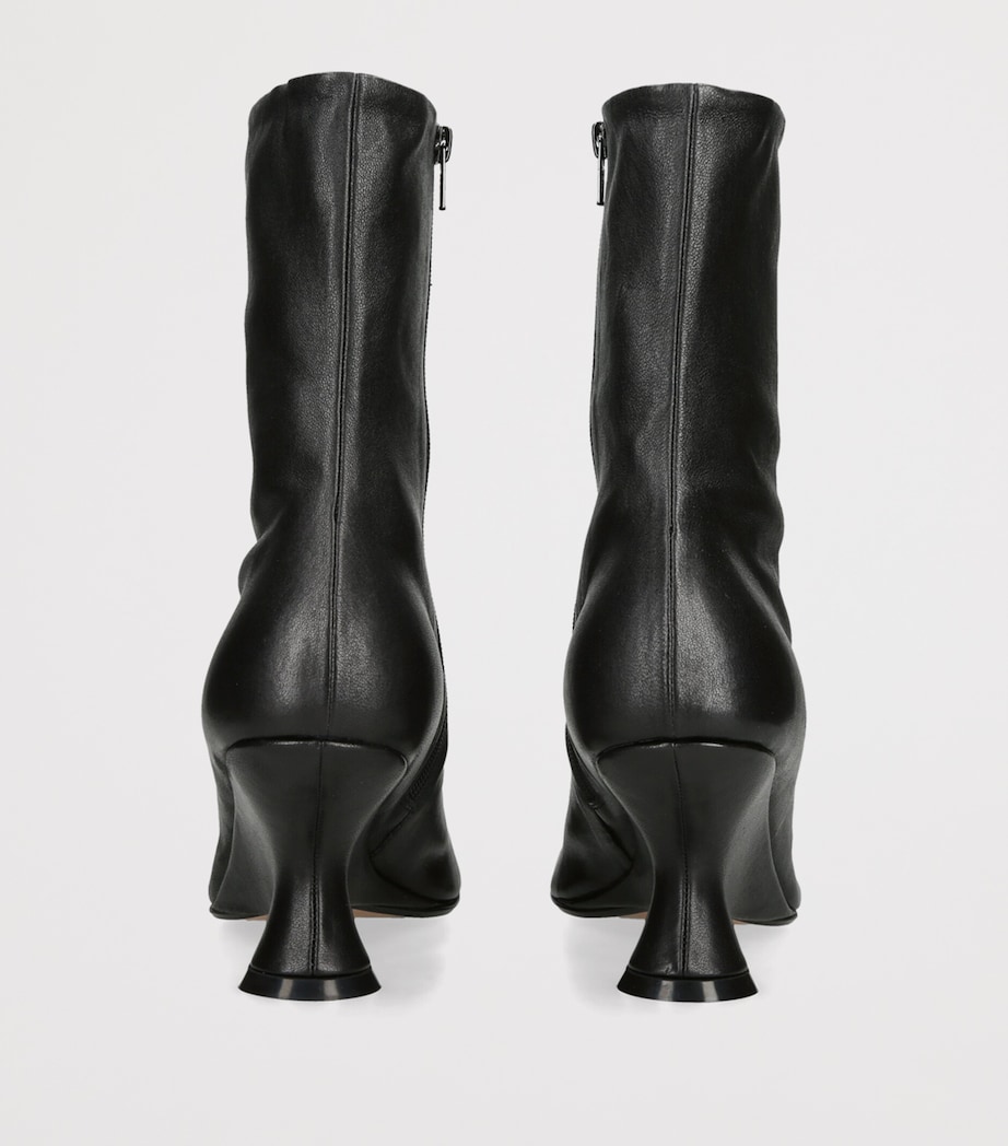 DRIES VAN NOTEN Leather Ankle Boots 60 Black Image 5