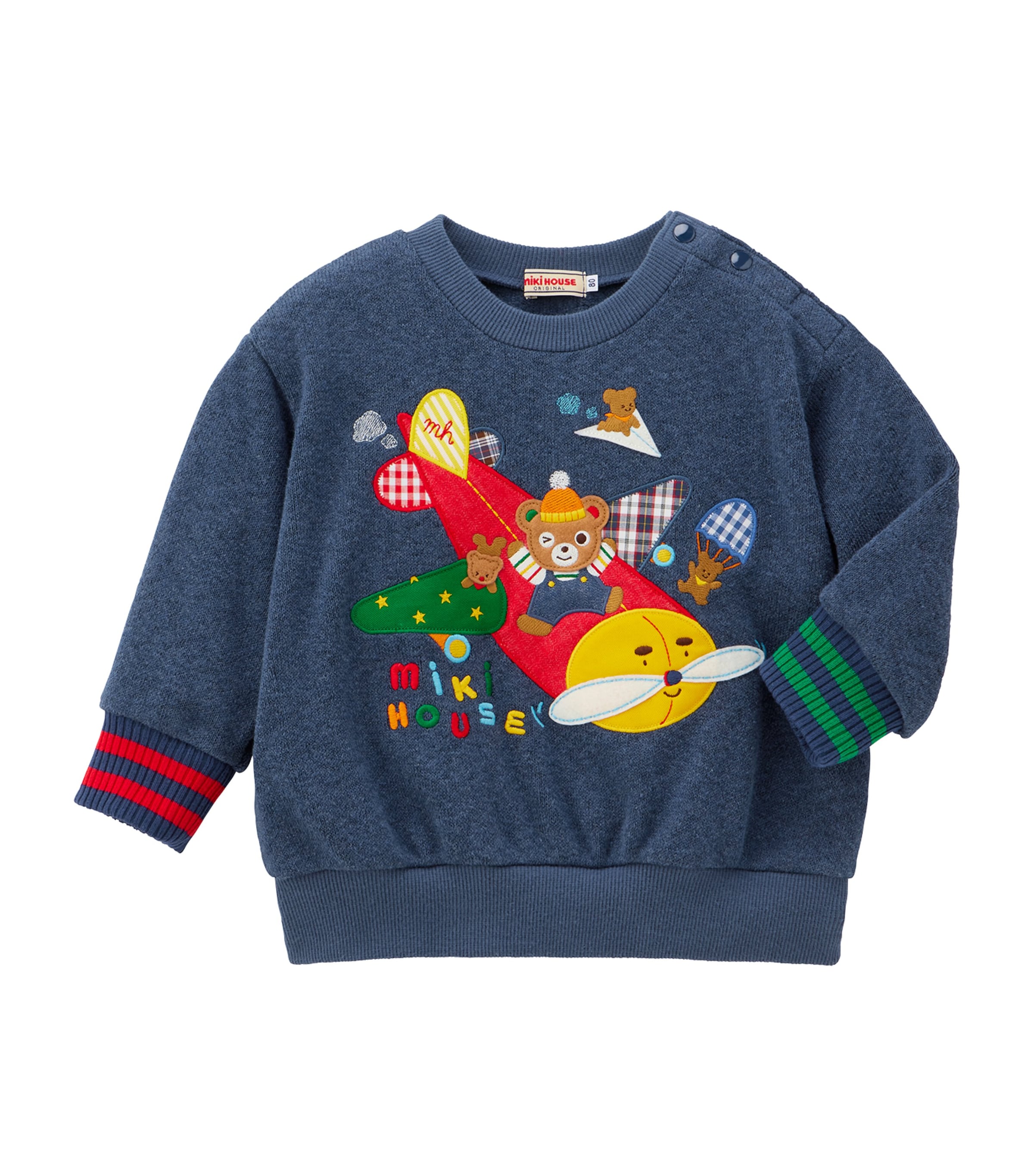 Miki House Kids' Aviator Sweatshirt In Navy