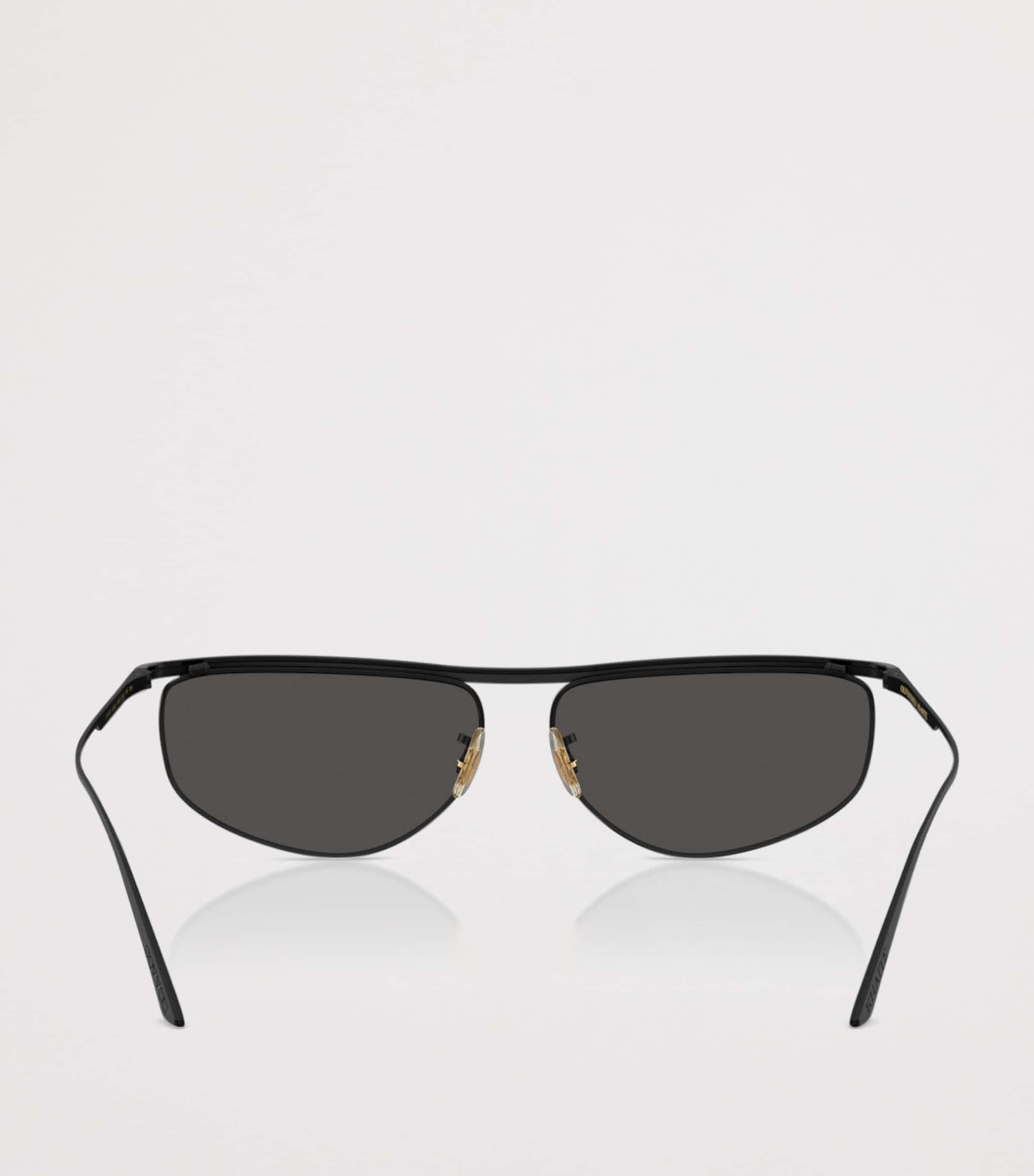 Oliver Peoples Steel 1986C Irregular Oval Sunglasses Black Image 4