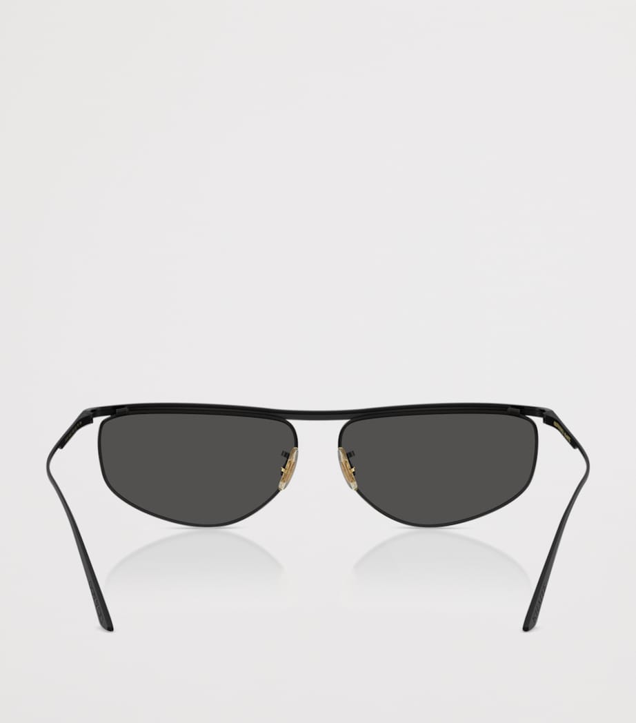 Oliver Peoples Steel 1986C Irregular Oval Sunglasses Black Image 4