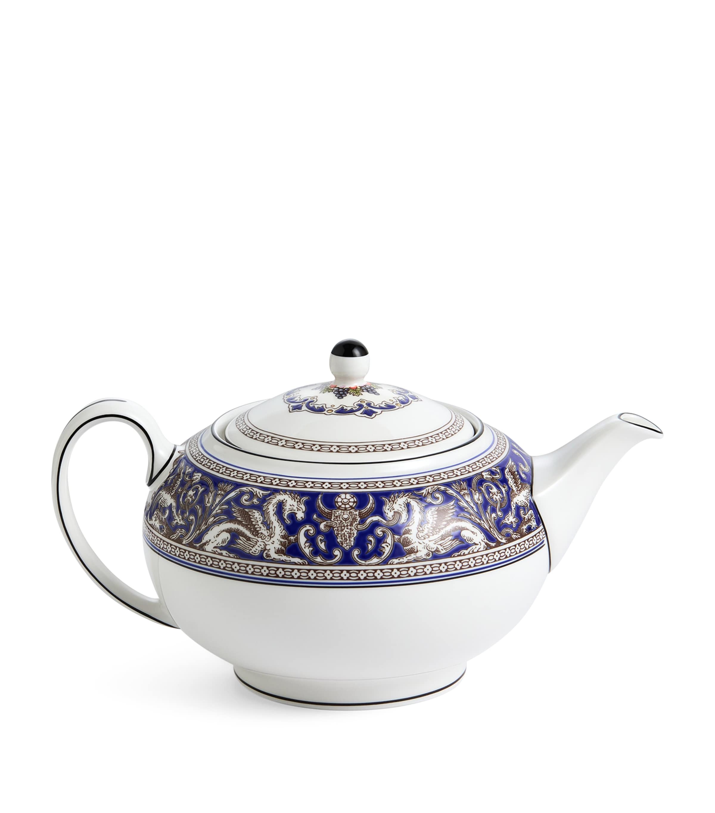 Wedgwood Florentine Marine Teapot (800ml) Blue Image 3