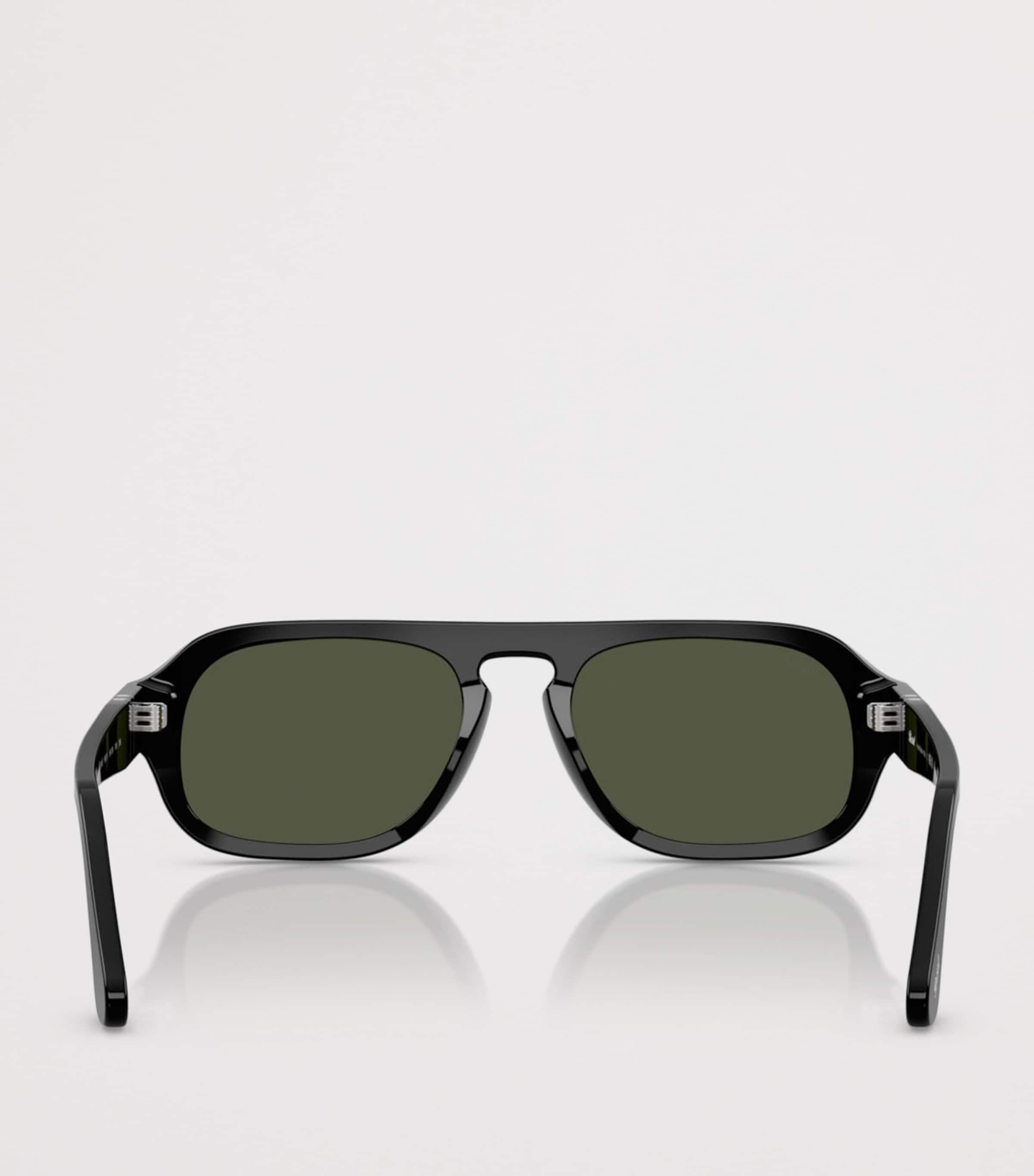 Persol Square Pilot Sunglasses Black Image 4