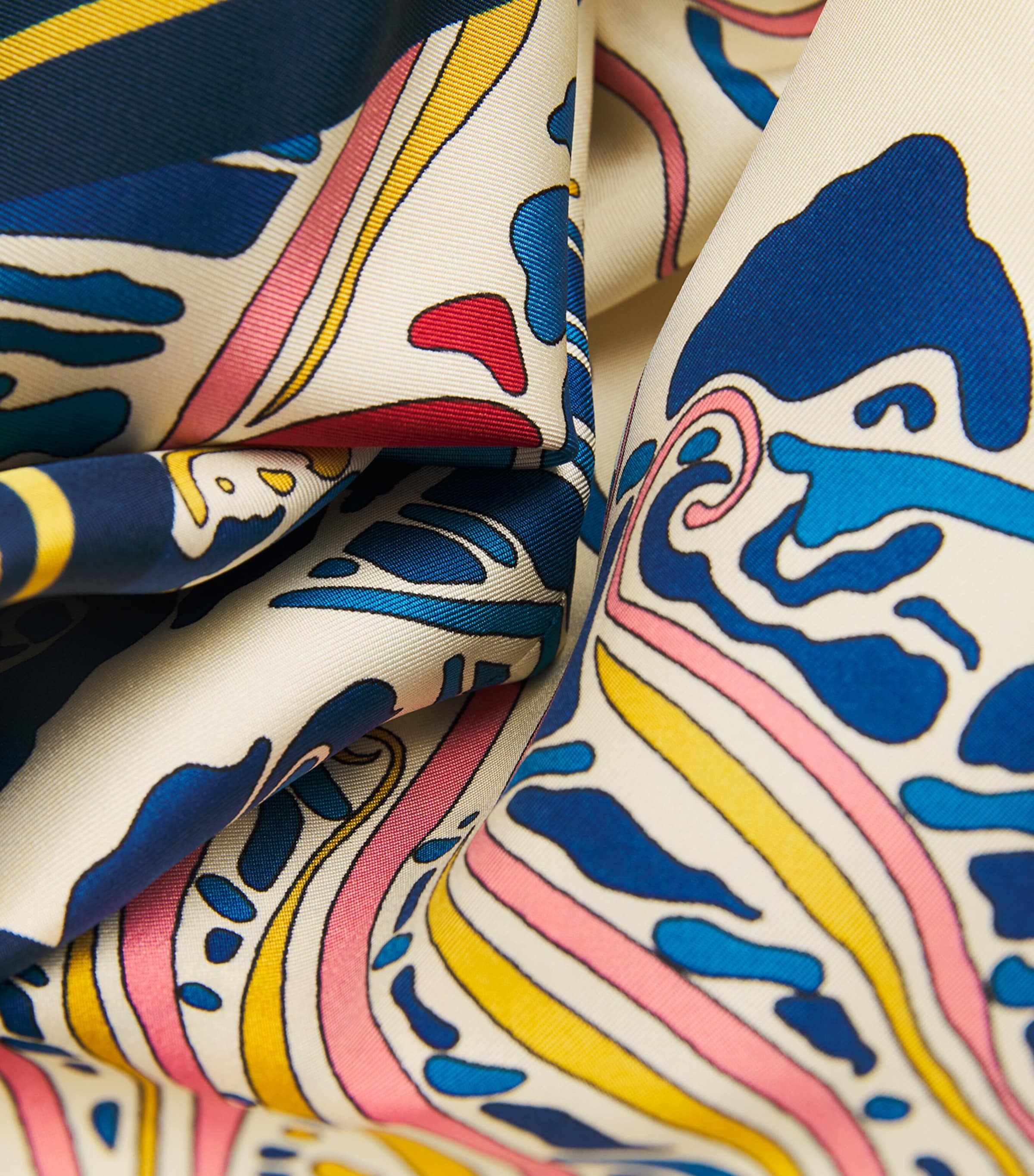 Silk Wide-Leg Palazzo Trousers BU03LEMURIA PLACEE Image 6