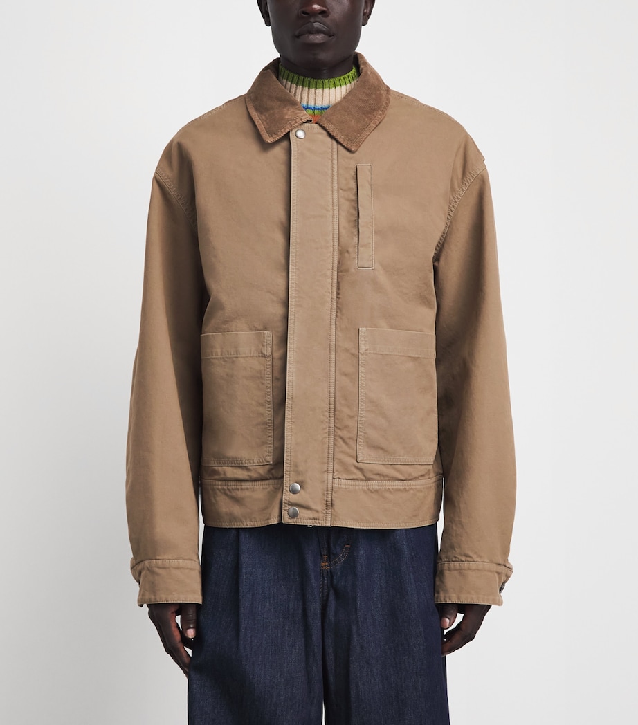 DRIES VAN NOTEN Mens Cotton Corduroy-Trim Jacket Image 4