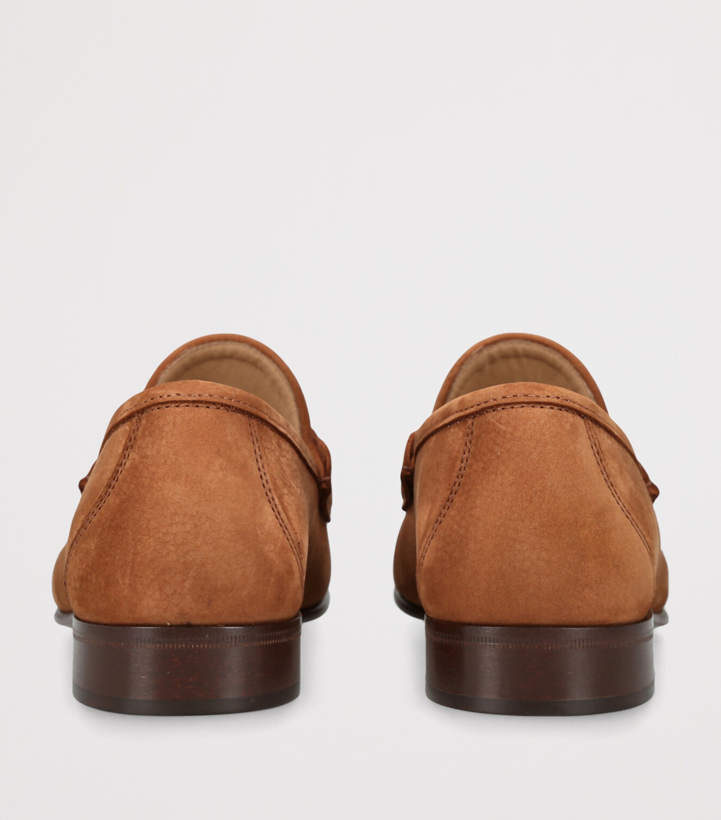 Valentino Garavani Mens Nubuck Leather VLogo Loafers Tan Image 2