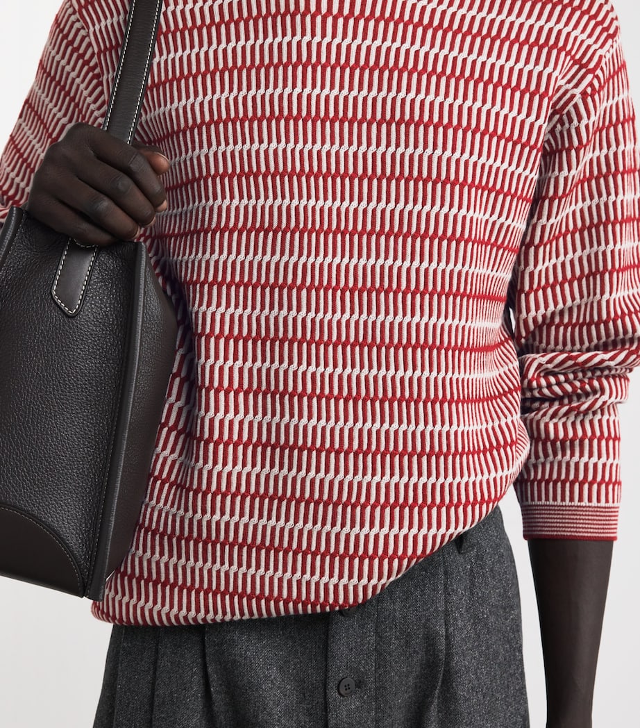 Virgin Wool Jacquard Sweater F5029 Image 6