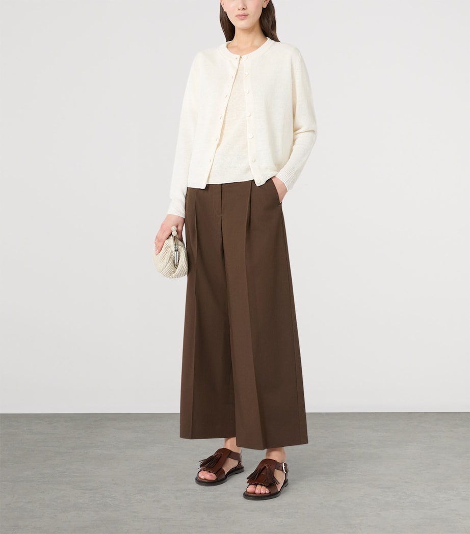 Linen Cardigan ECRU Image 5