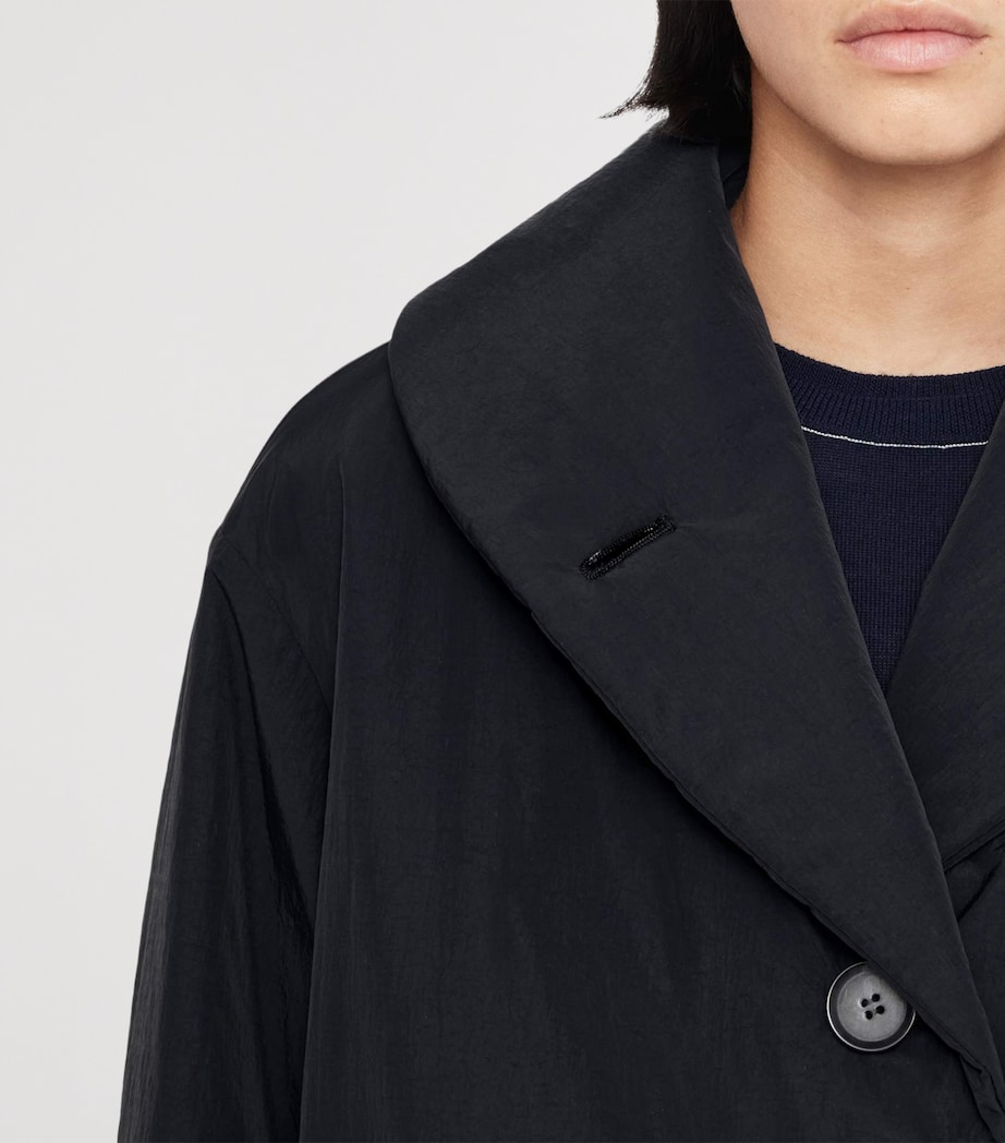 AllSaints Womens Darcie Puffer Jacket Washed Black Image 4
