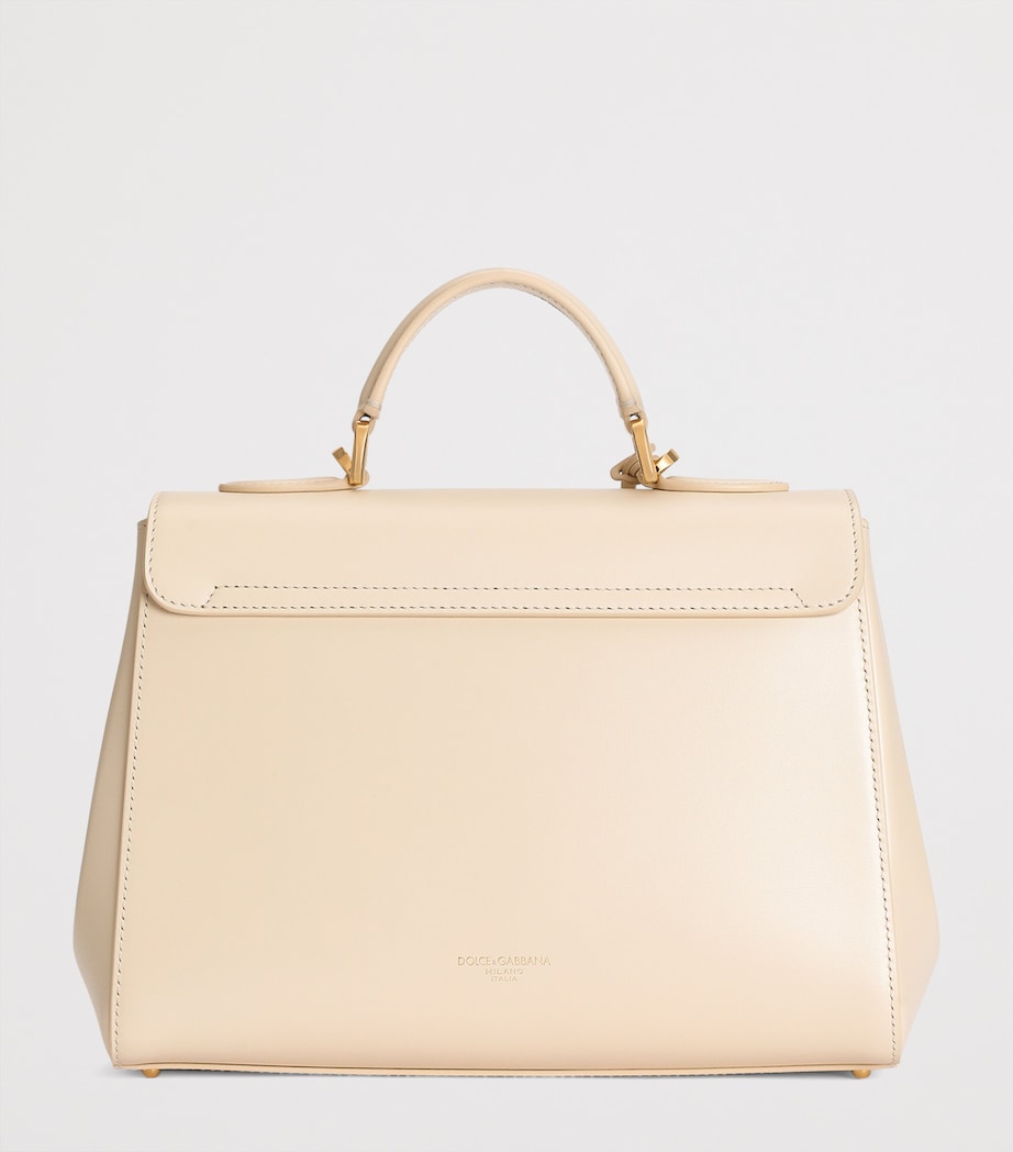 Dolce&Gabbana Palmellato Leather Marlene Top-Handle Bag Burro Image 3