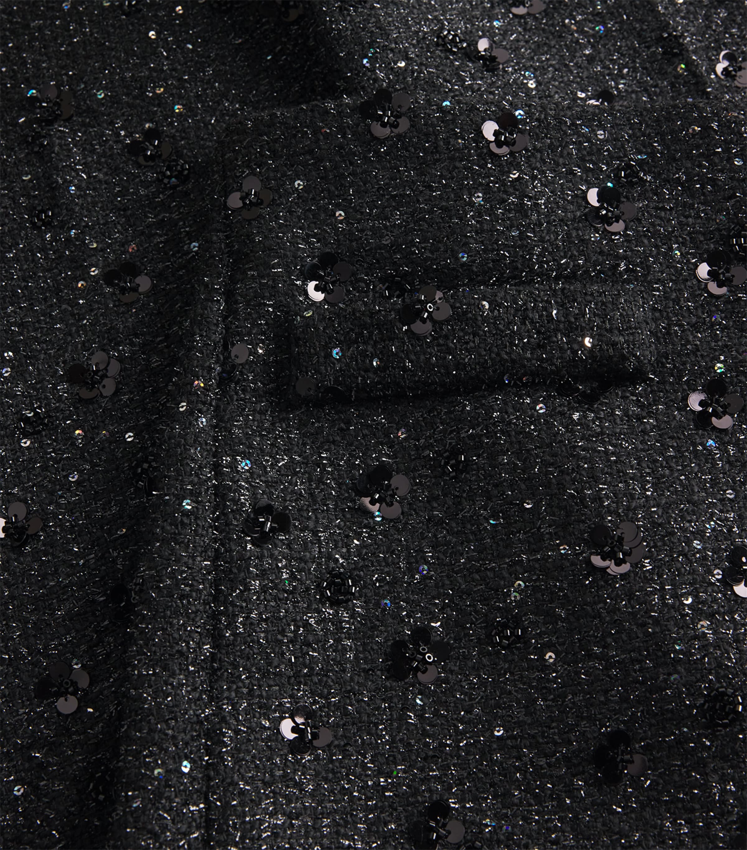 Embellished Tweed Trousers BLACK Image 5