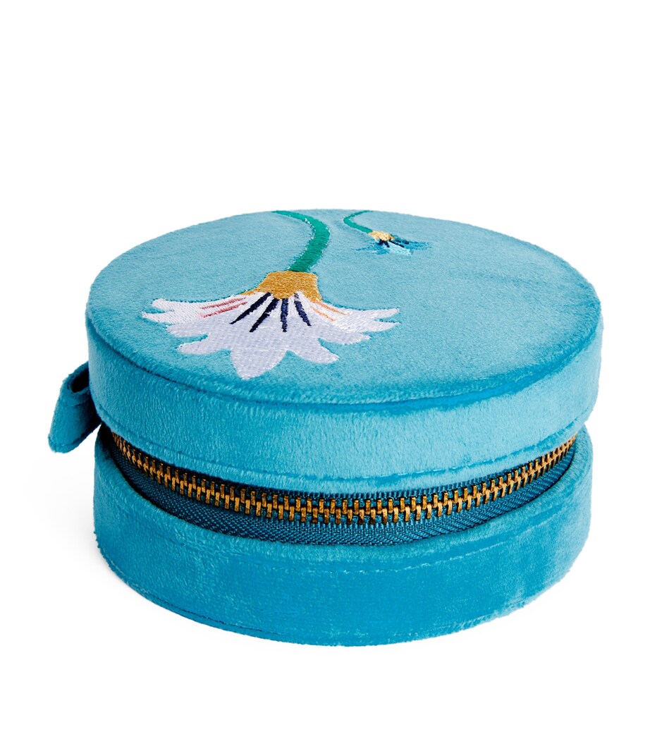 L'ATELIER NAWBAR Velvet Psychedeliah Jewellery Box Turquoise Image 1